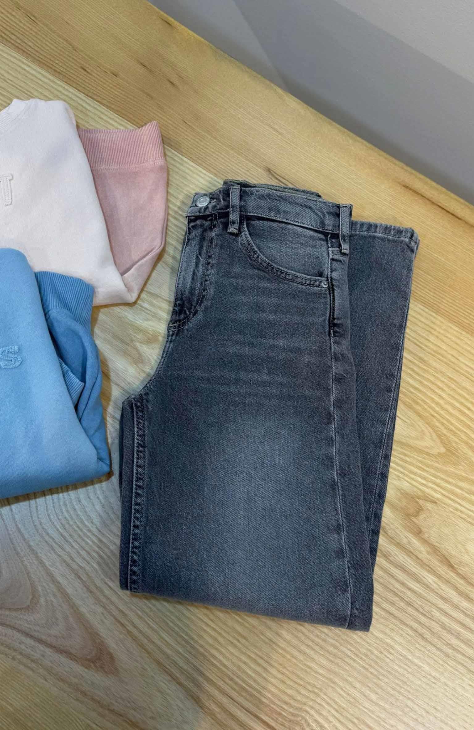 C1919 H.M HIGH WAIST GRİ JEAN