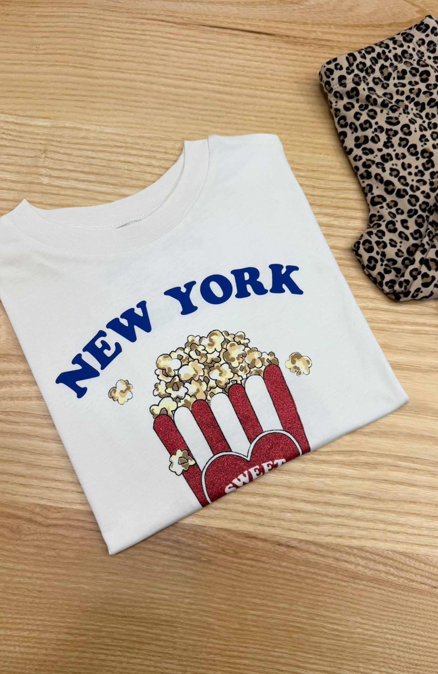 C2167 POPCORN BASKILI KREM T-SHIRT