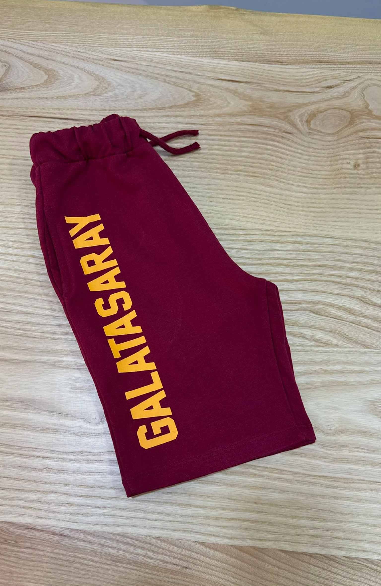 C2194 GS BASKILI BORDO ŞORT