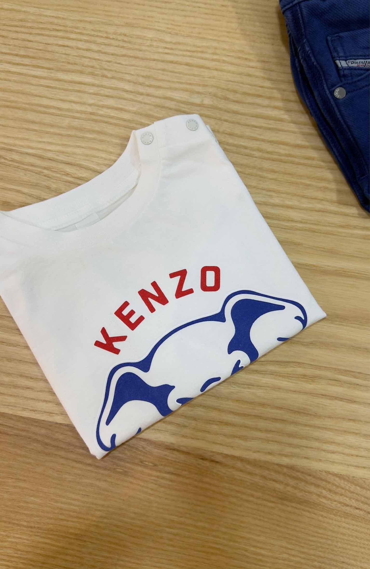 C2324 KNZ FİL BASKILI EKRU T-SHIRT