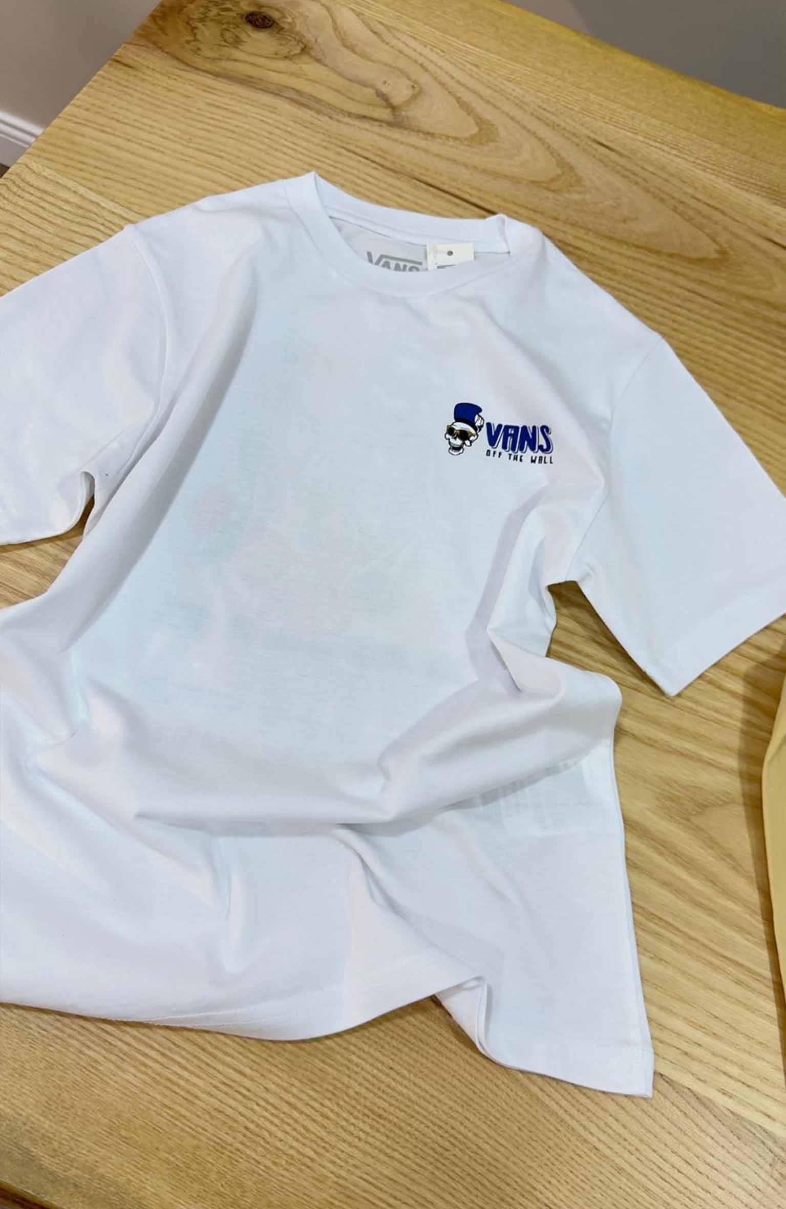 C2346 VNS ÖN/ARKA BASKILI BEYAZ T-SHIRT