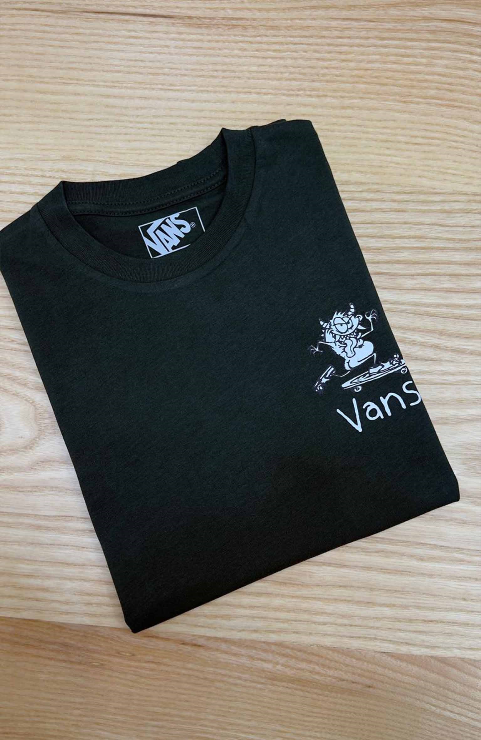 C2365 VNS ÖN/ARKA BASKILI KOYU YEŞİL T-SHIRT