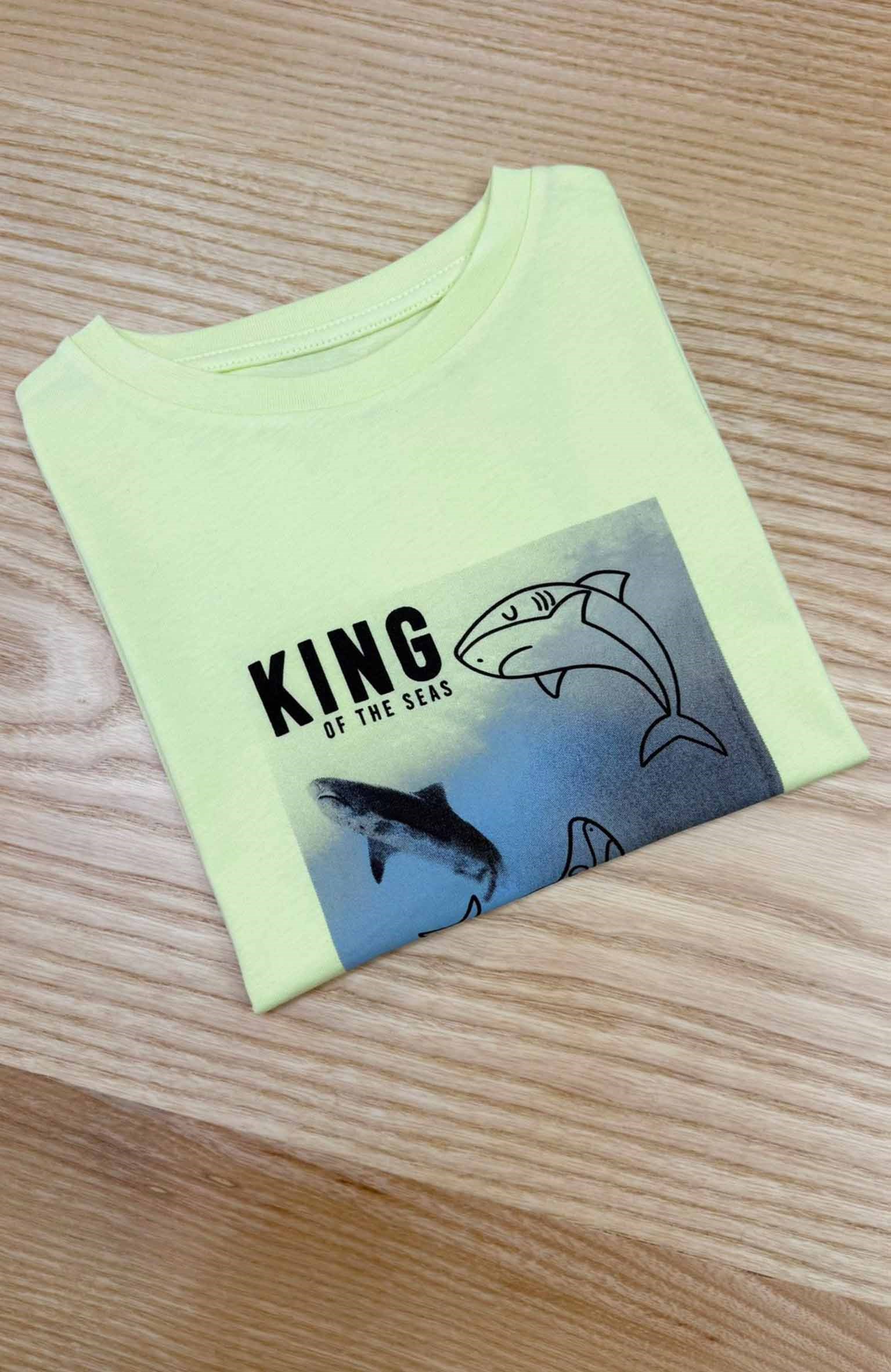 C2432 KI.ABI BASKILI SARI T-SHIRT