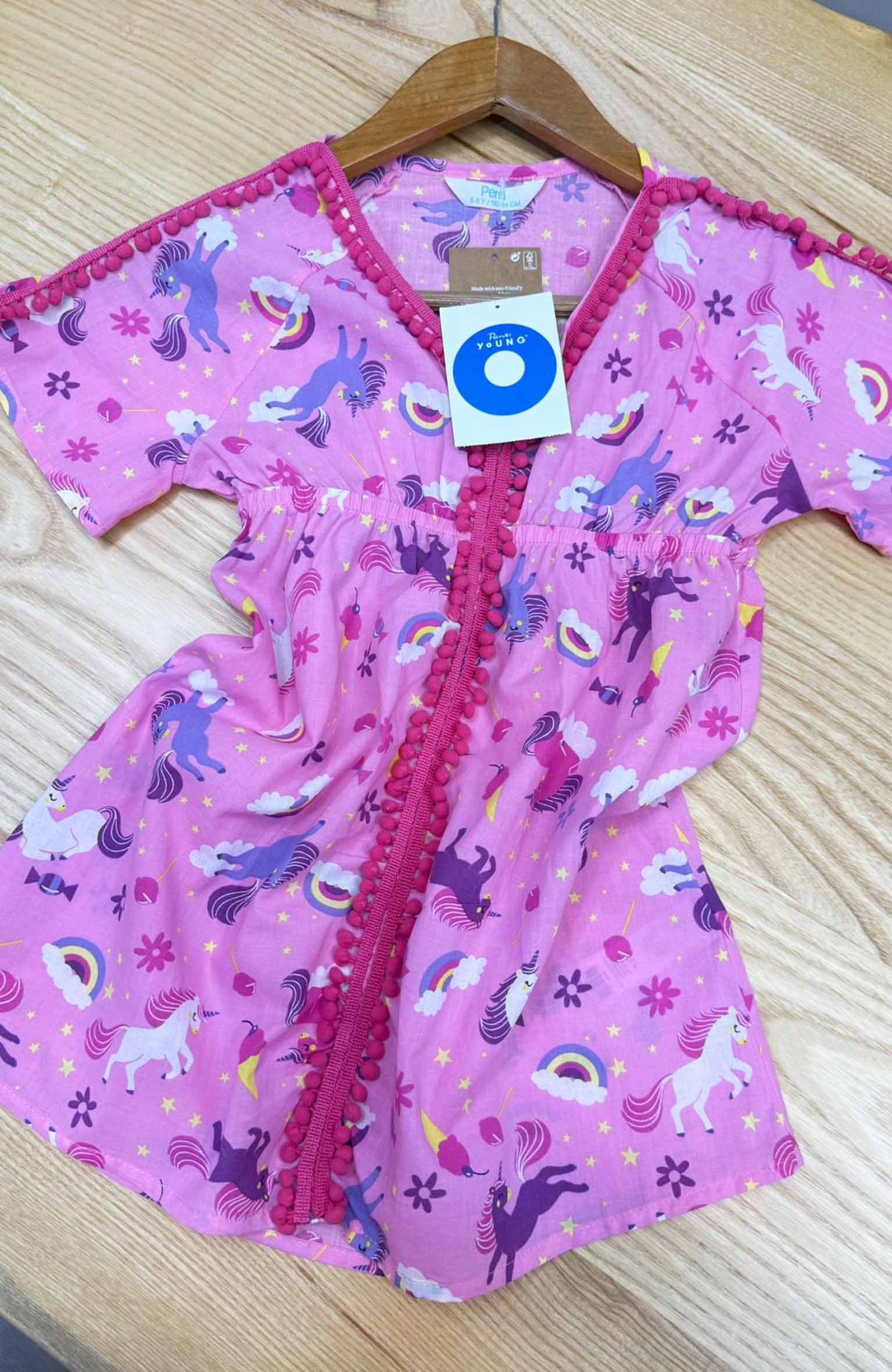 C2437 PONNY DESENLİ PLAJ ELBİSESİ