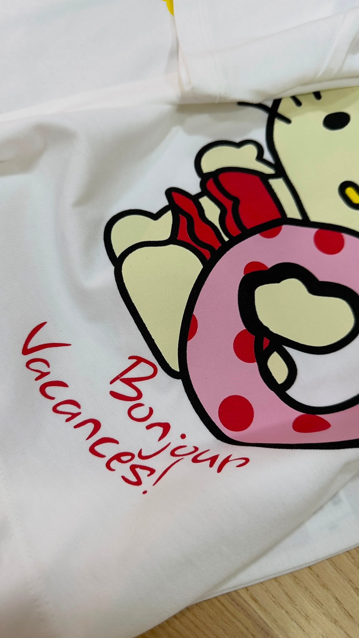 C2500 HELLO K. ÖN/ARKA BASKILI BEYAZ T-SHIRT