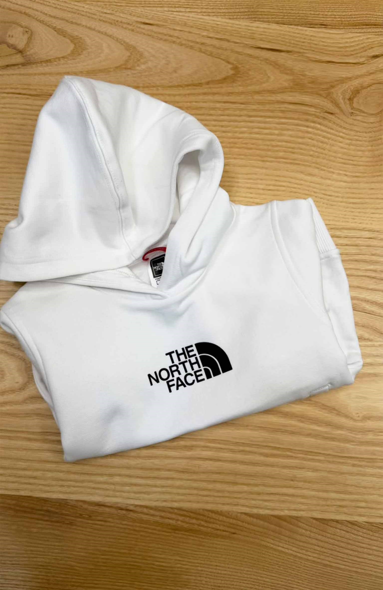 C2847 N.F KAPÜŞONLU BASKILI BEYAZ UNISEX ÇOCUK SWEAT