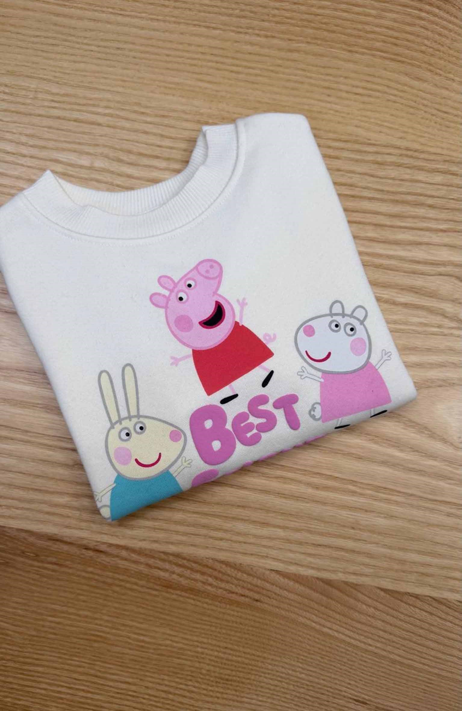 C2850 H.M PEPPA PİG BASKILI KREM SWEAT