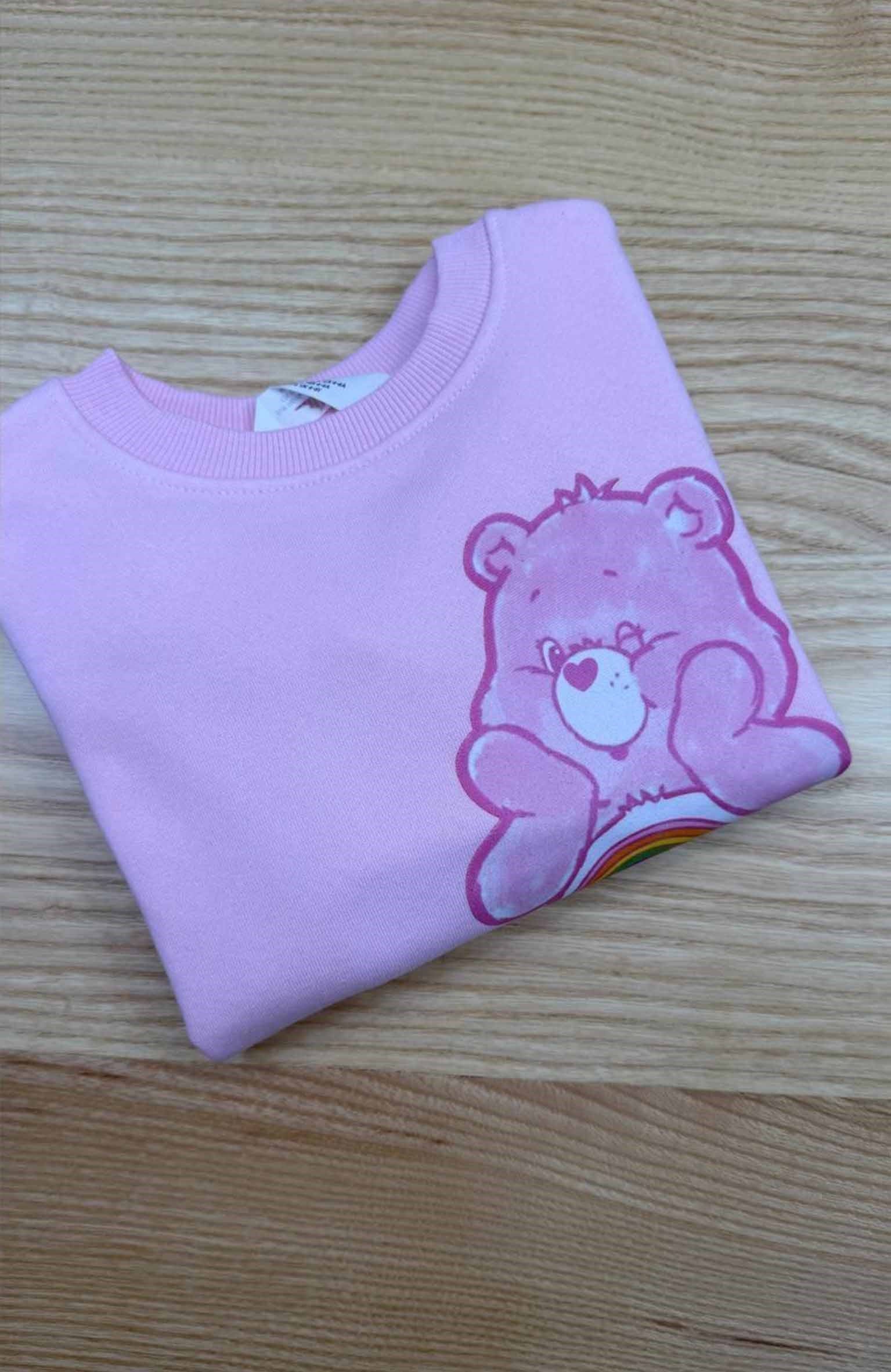 C2851 H.M AYICIK BASKILI PEMBE SWEAT