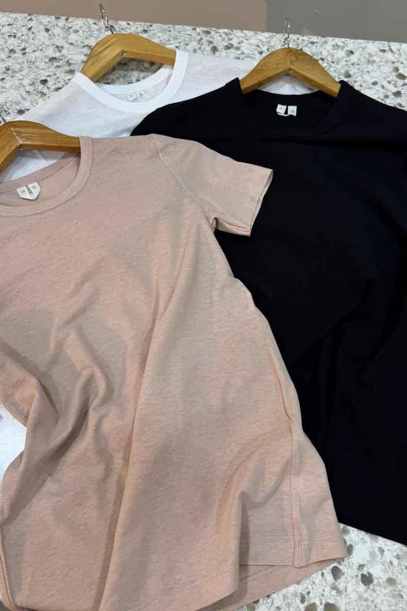 K2353 ARKT ORGANİK PAMUK ÖRME BASİC T-SHIRT