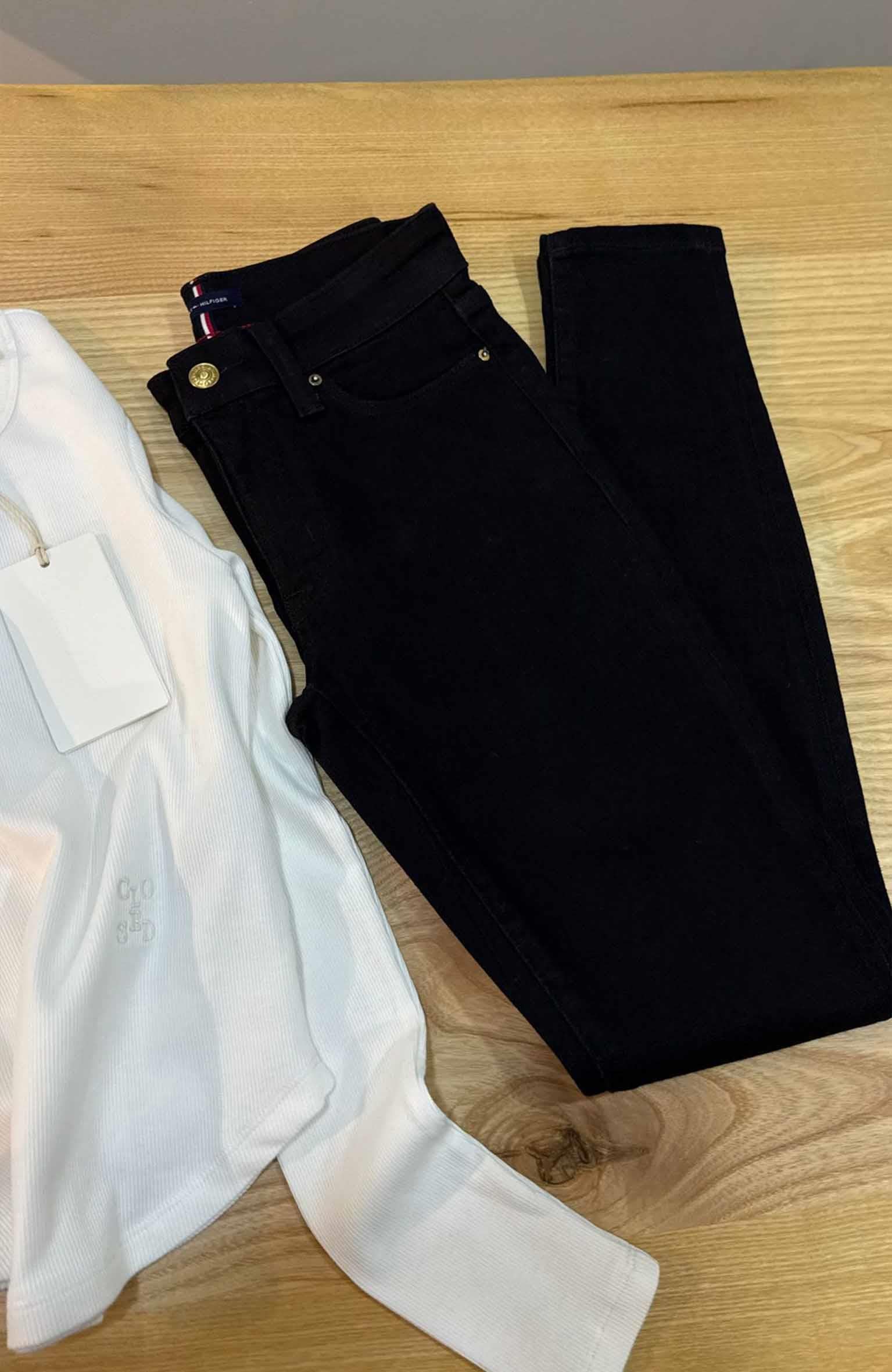 K3151 GOLD DÜĞMELİ STRAIGHT LİKRALI SİYAH JEAN