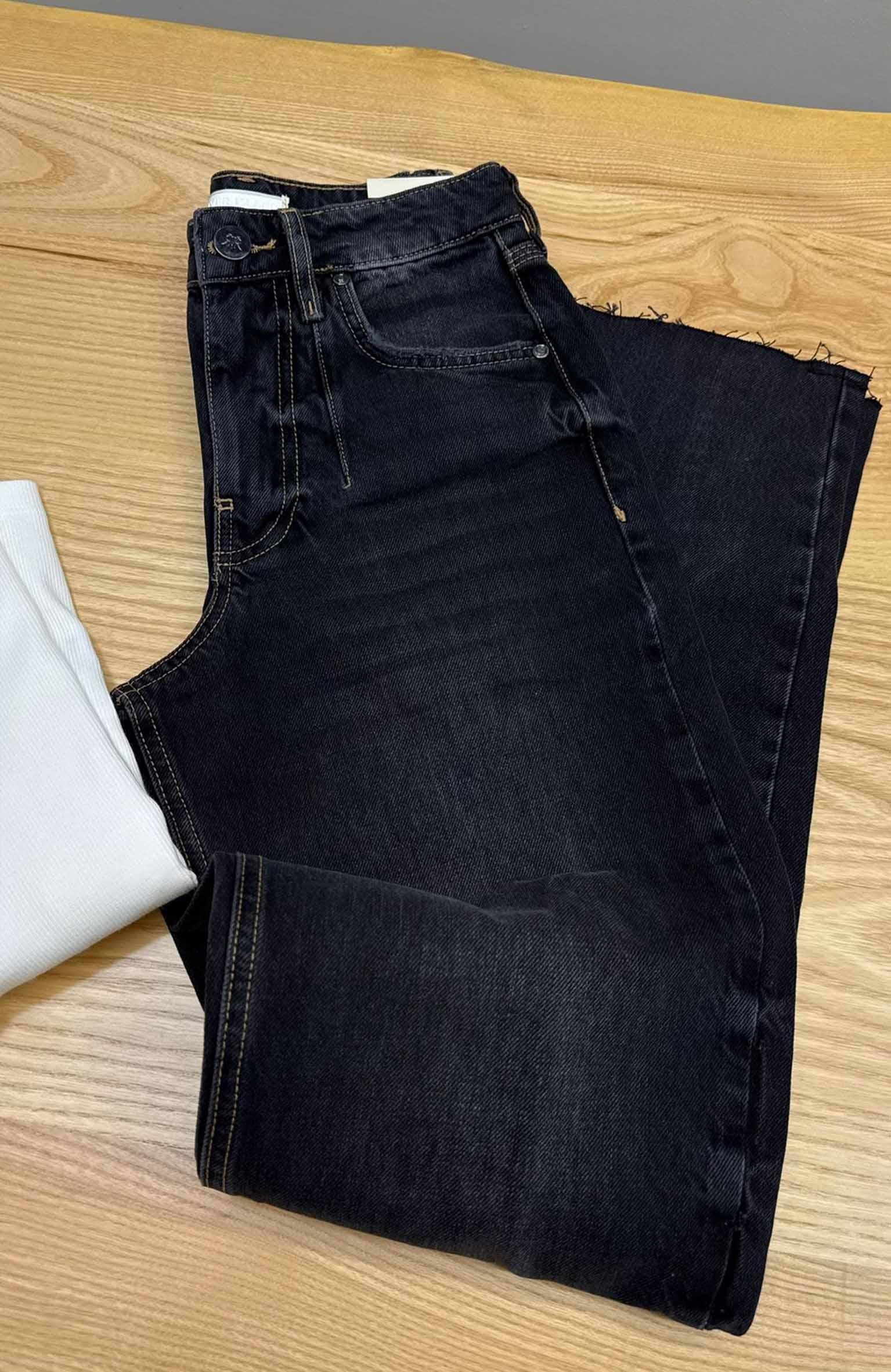 K3238 R.ISLAND KONTRAST DİKİŞLİ KESİK PAÇALI PANTOLON