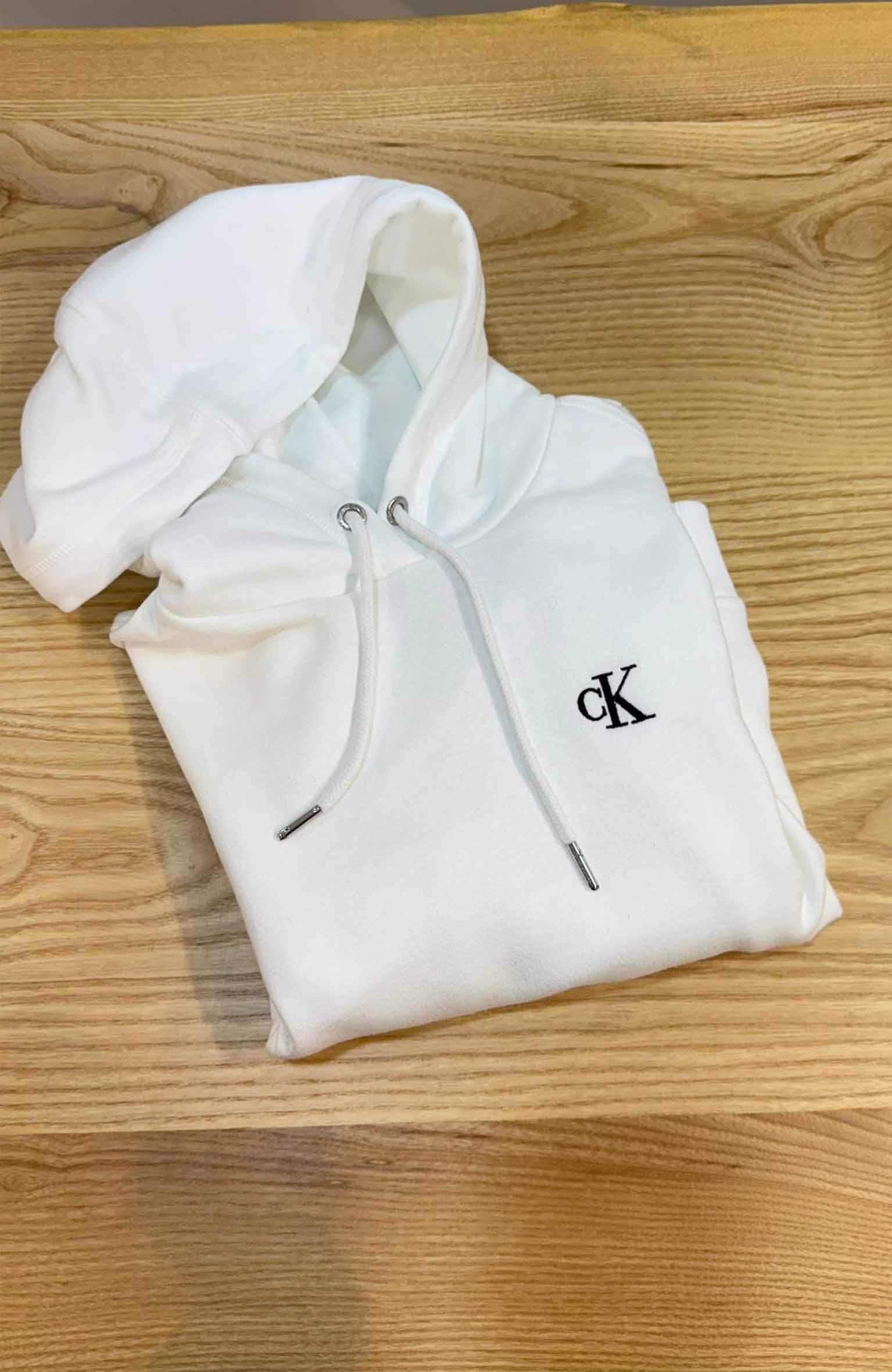 K3245 CK KAPÜŞONLU BEYAZ SWEAT