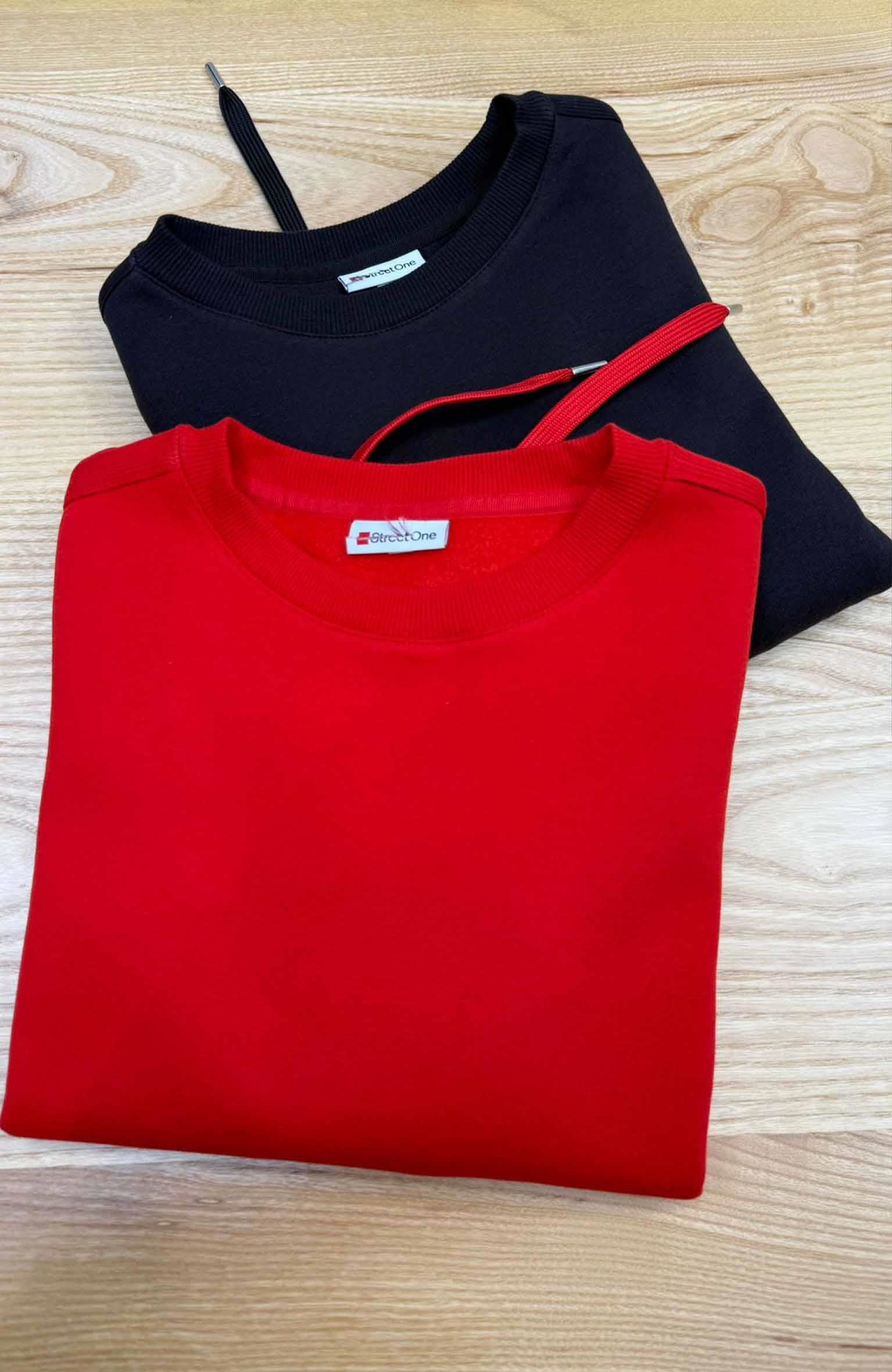 K3468 S. ONE BELİ BAĞCIK DETAYLI ŞARDONLU SWEAT