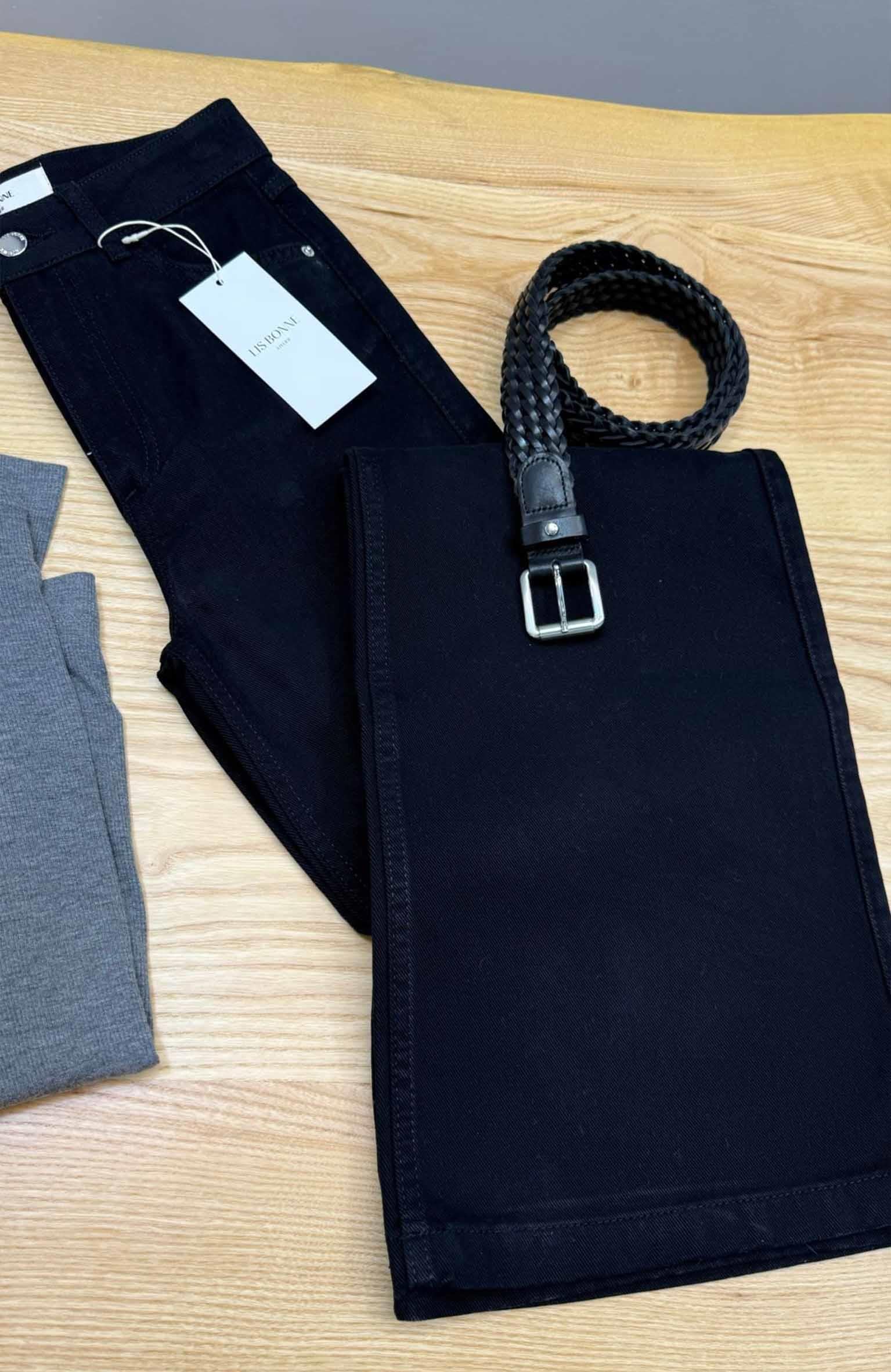 K3516 L.BNNE SİYAH FLARE LİKRASIZ JEAN