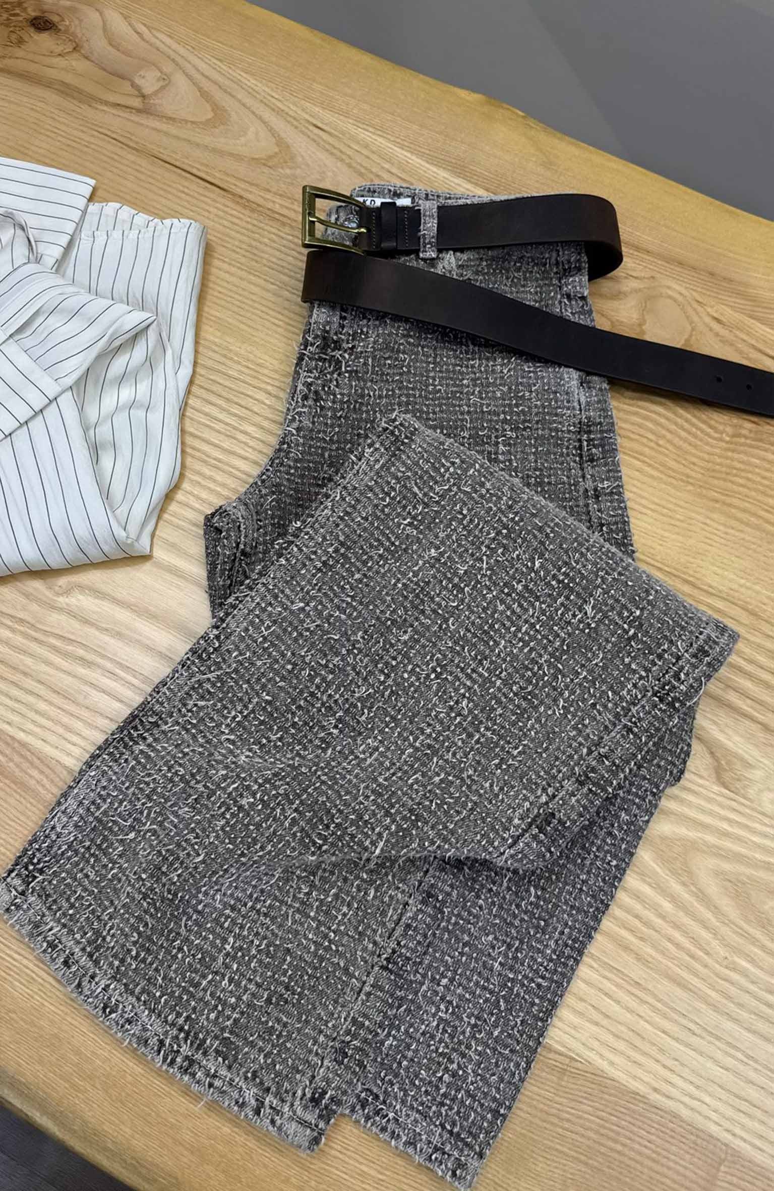 K3660 NKD FIRÇALANMIŞ VİZON PANTOLON