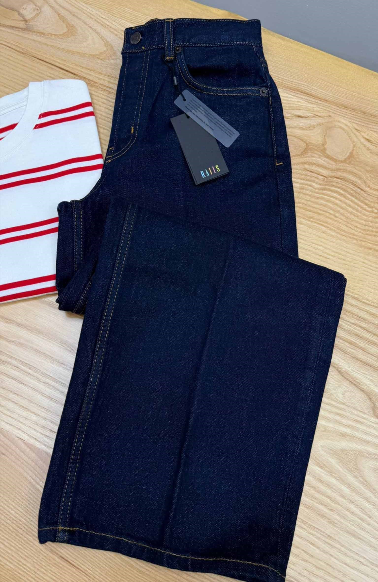 K3697 RA.ILS KOYU LACİVERT CROP JEAN