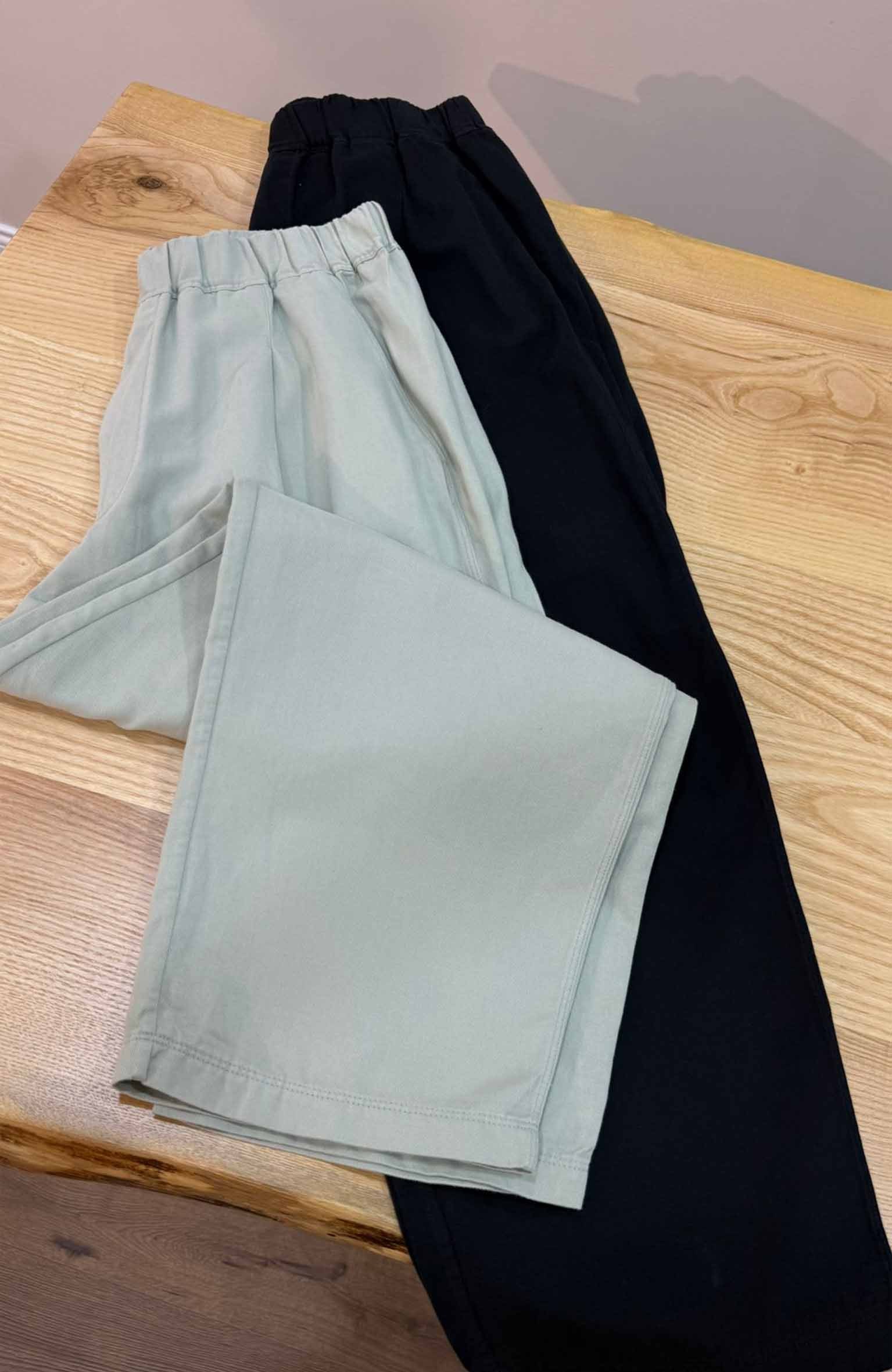 K3877 C.OS BELİ LASTİKLİ PAMUKLU PANTOLON