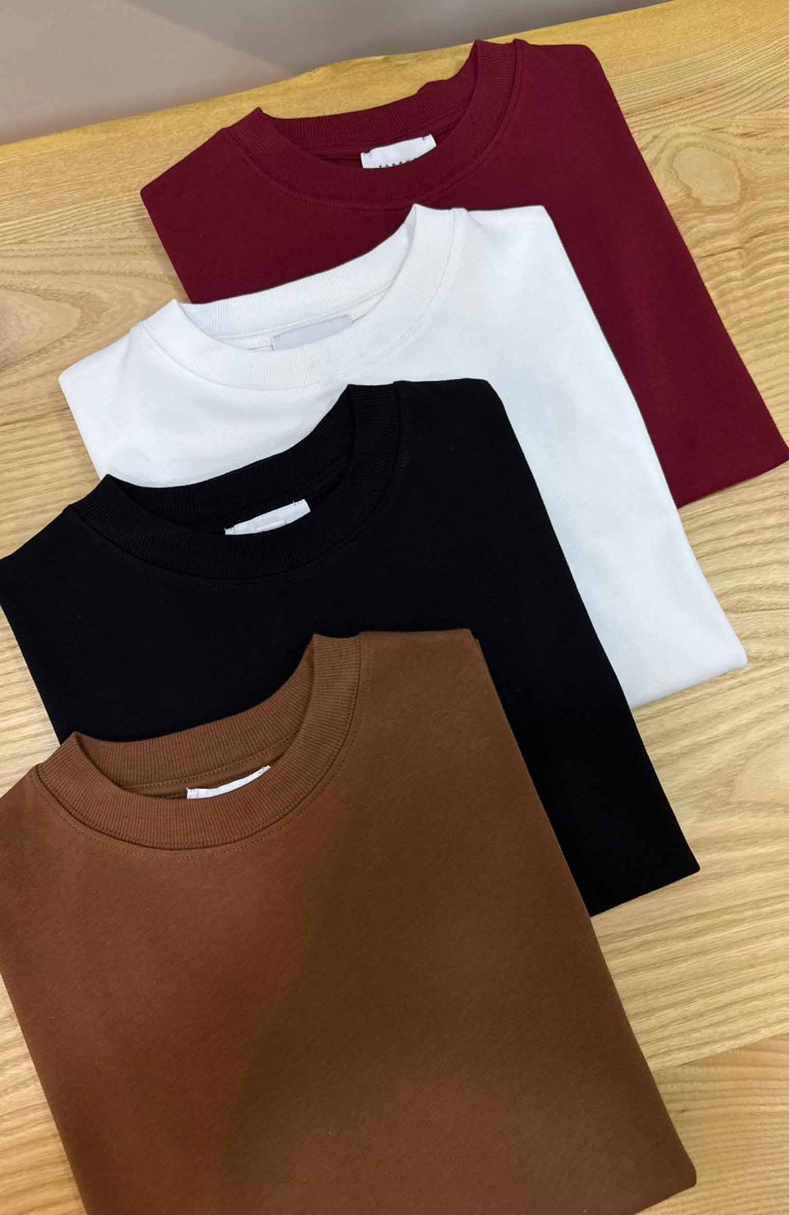 K3922 TPSHP BİSİKLET YAKA T-SHIRT