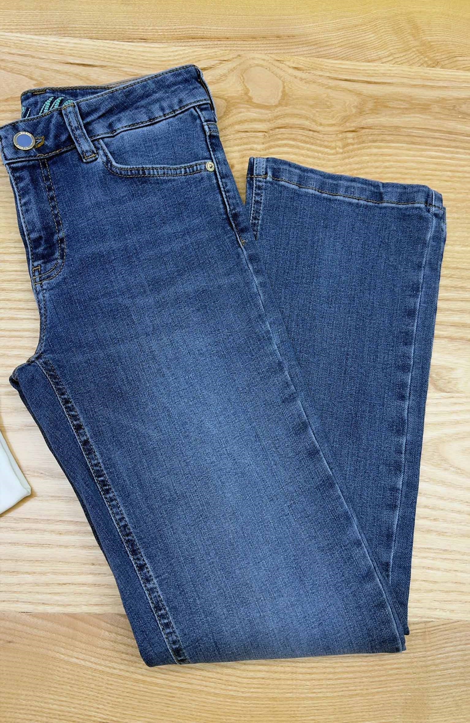 K4005 MSMSH LİKRALI MAVİ FLARE  JEAN