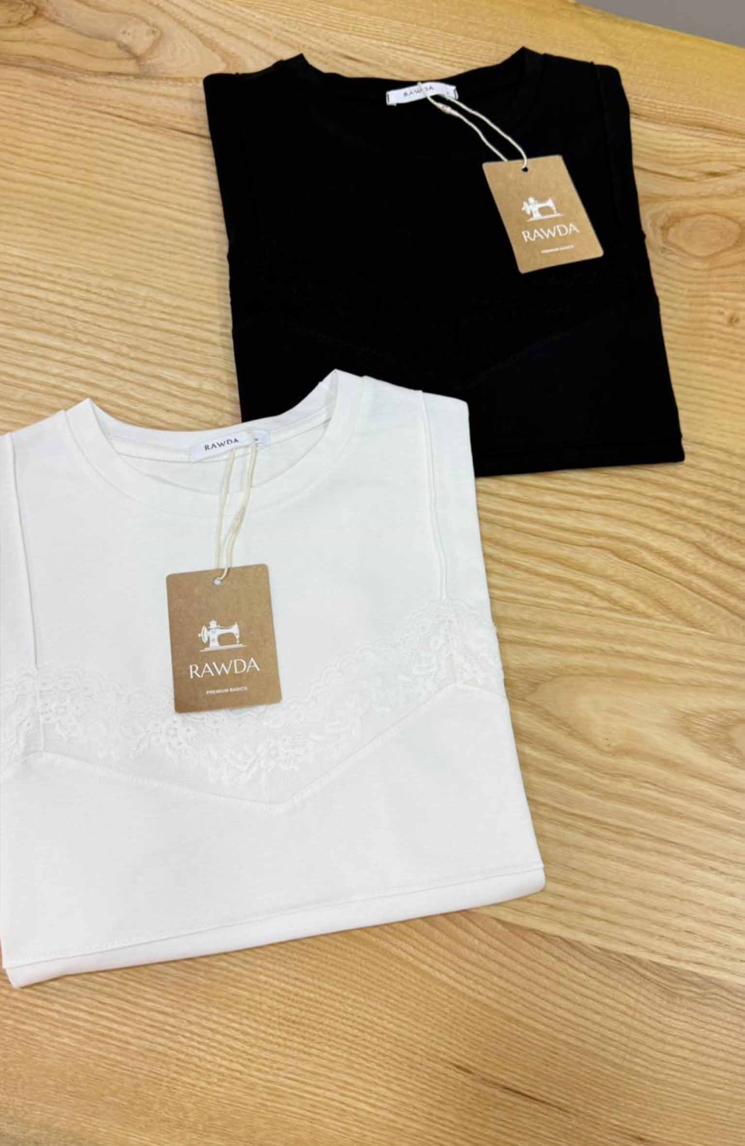 K4109 PREMİUM DANTEL DETAYLI T-SHIRT
