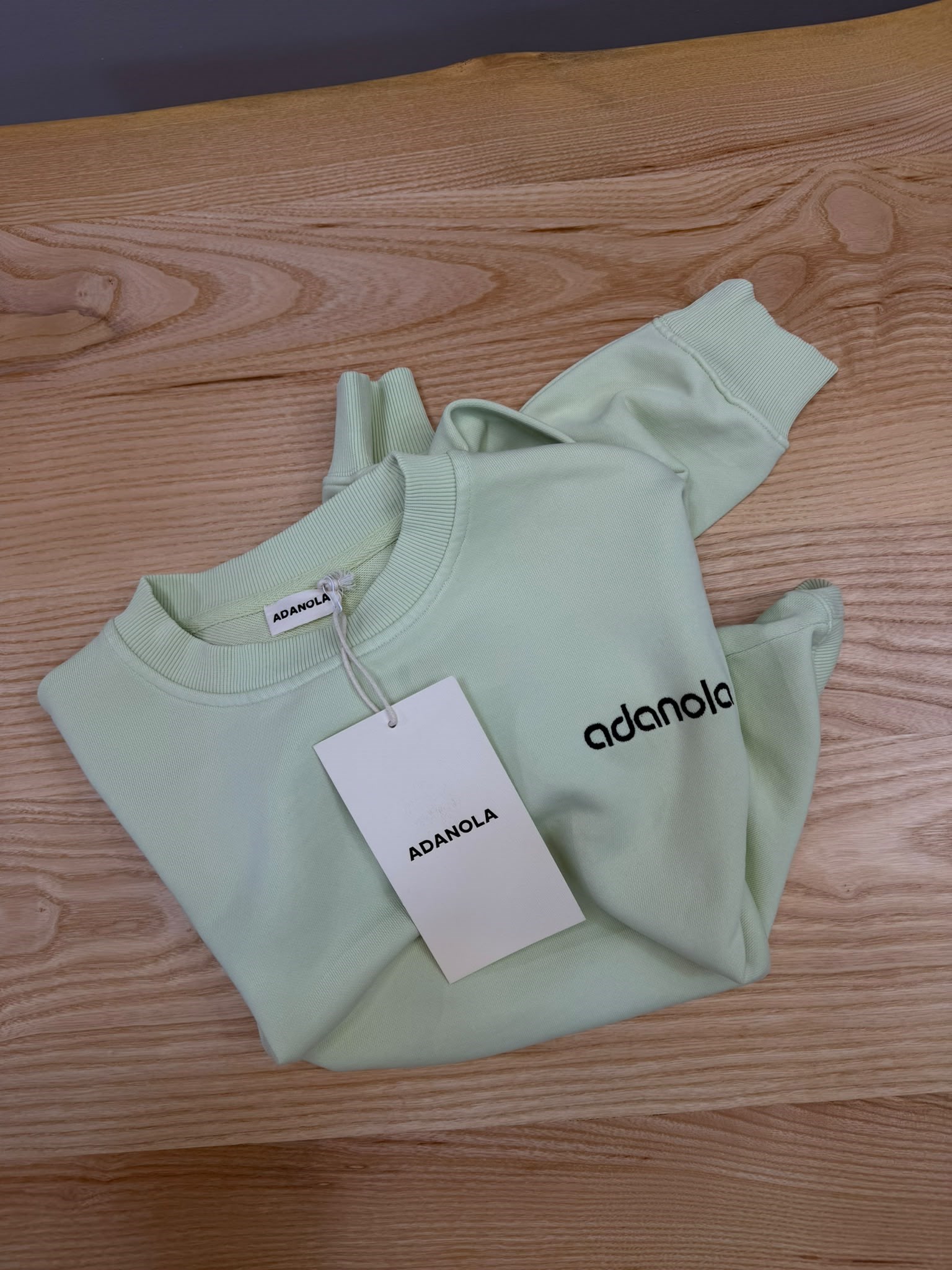 K4430 NAKIŞLI BİSİKLET YAKA NEON YEŞİL SWEAT