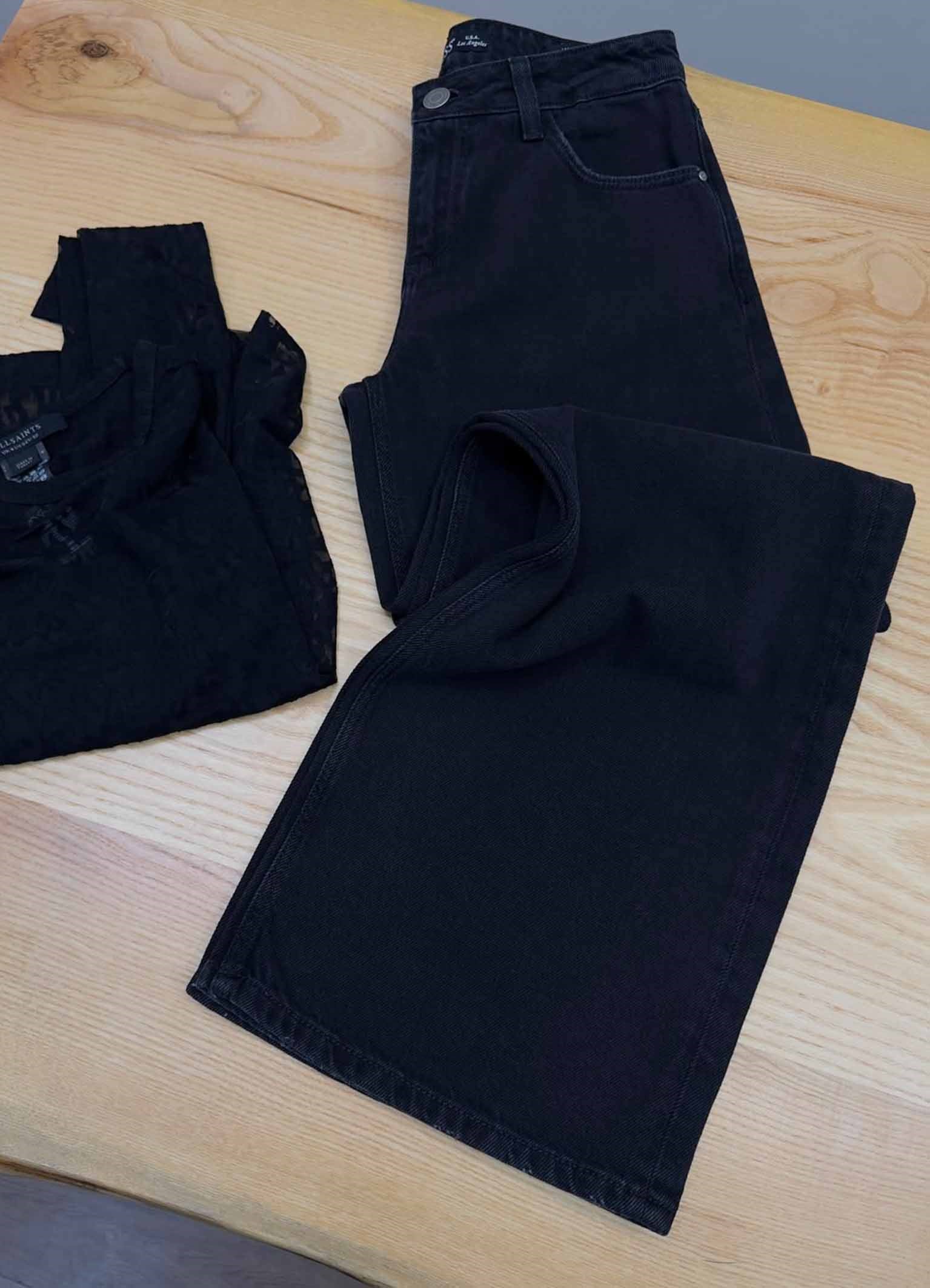 K4473 G.S LOW RİSE BAGGY SİYAH PANTOLON