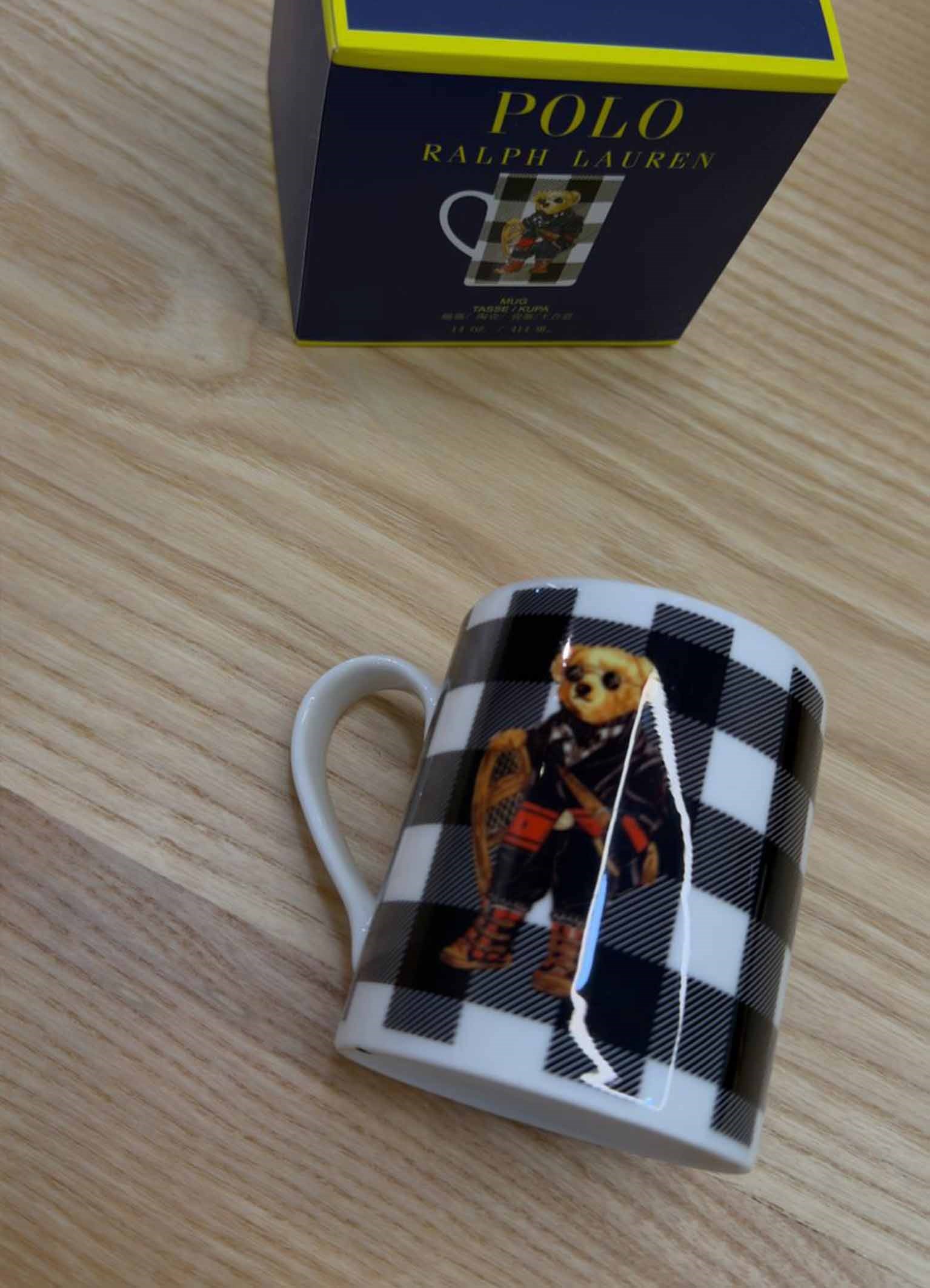 K4554 KARE DESEN BEAR BASKILI MUG