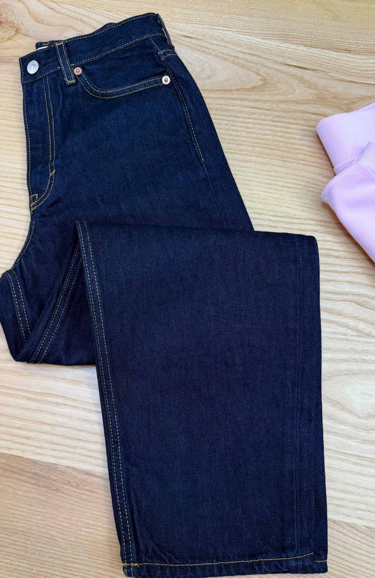 K4658 C.OS KONTRAST DİKİŞLİ KOYU LACİVERT JEAN