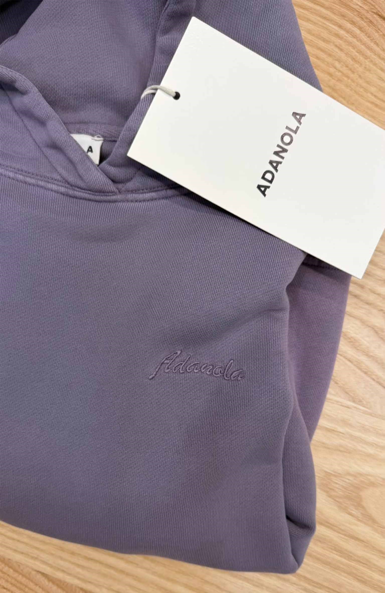 K4760 KAPÜŞONLU YIKAMALI LİLA OVERSIZE SWEAT