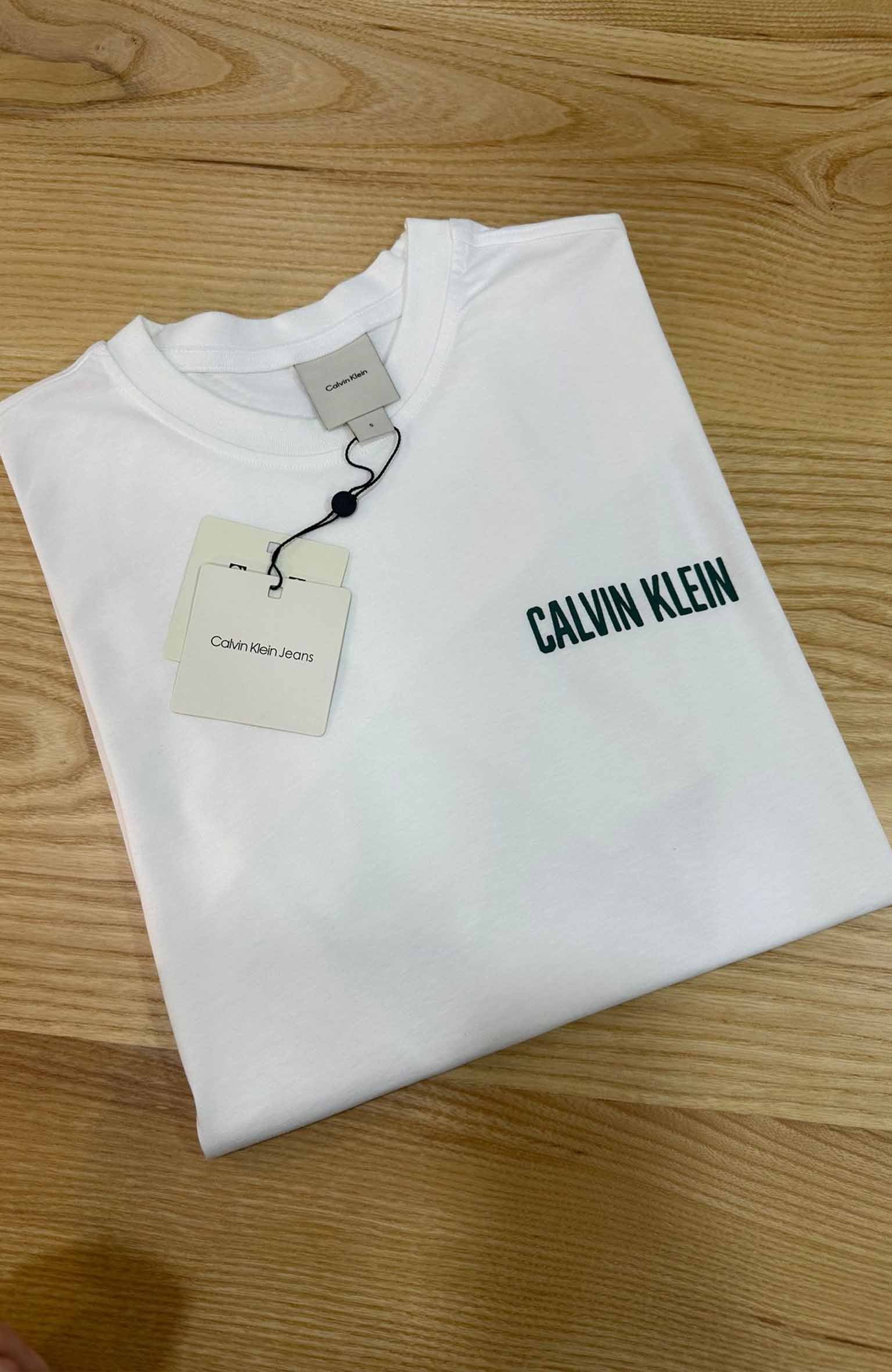 MEN1347 CK YEŞİL BASKILI BEYAZ T-SHIRT