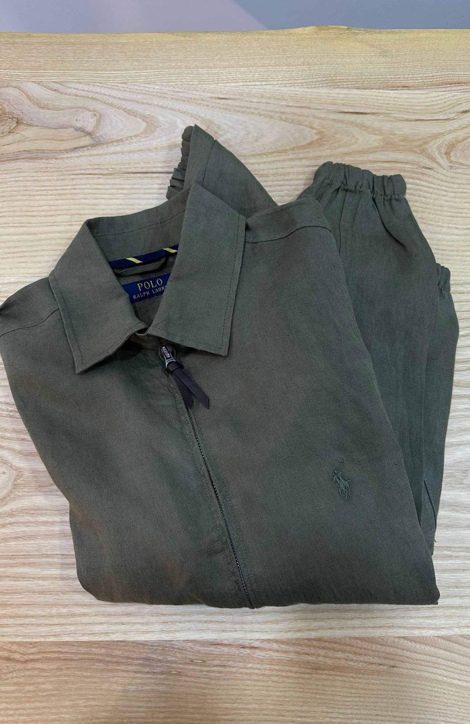 MEN1351 PRL HAKİ KETEN CEKET