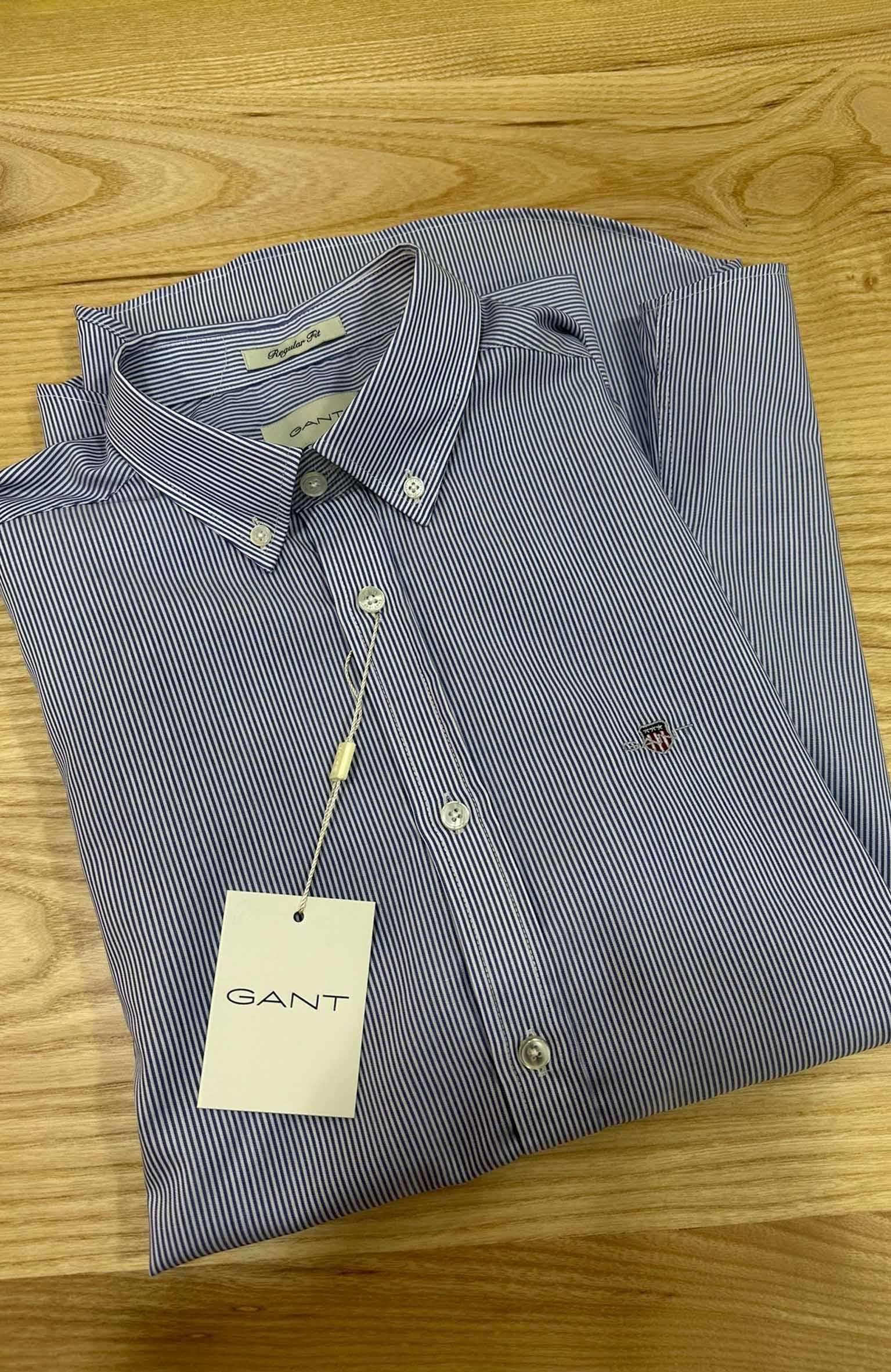 MEN1444 GNT LACİVERT ÇİZGİLİ REGULAR GÖMLEK
