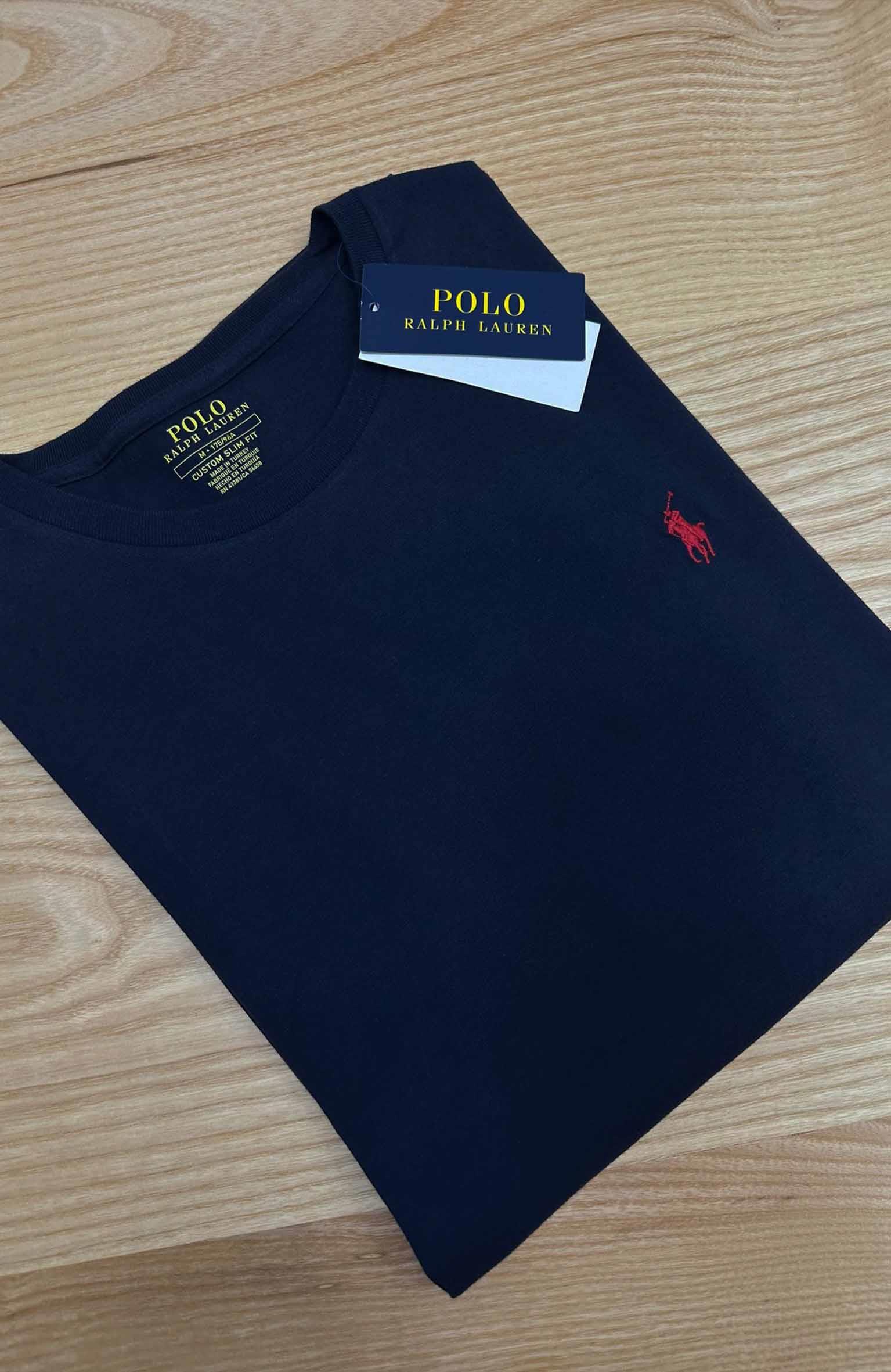 MEN1472 PRL BİSİKLET YAKA LACİVERT UZUN KOL T-SHIRT