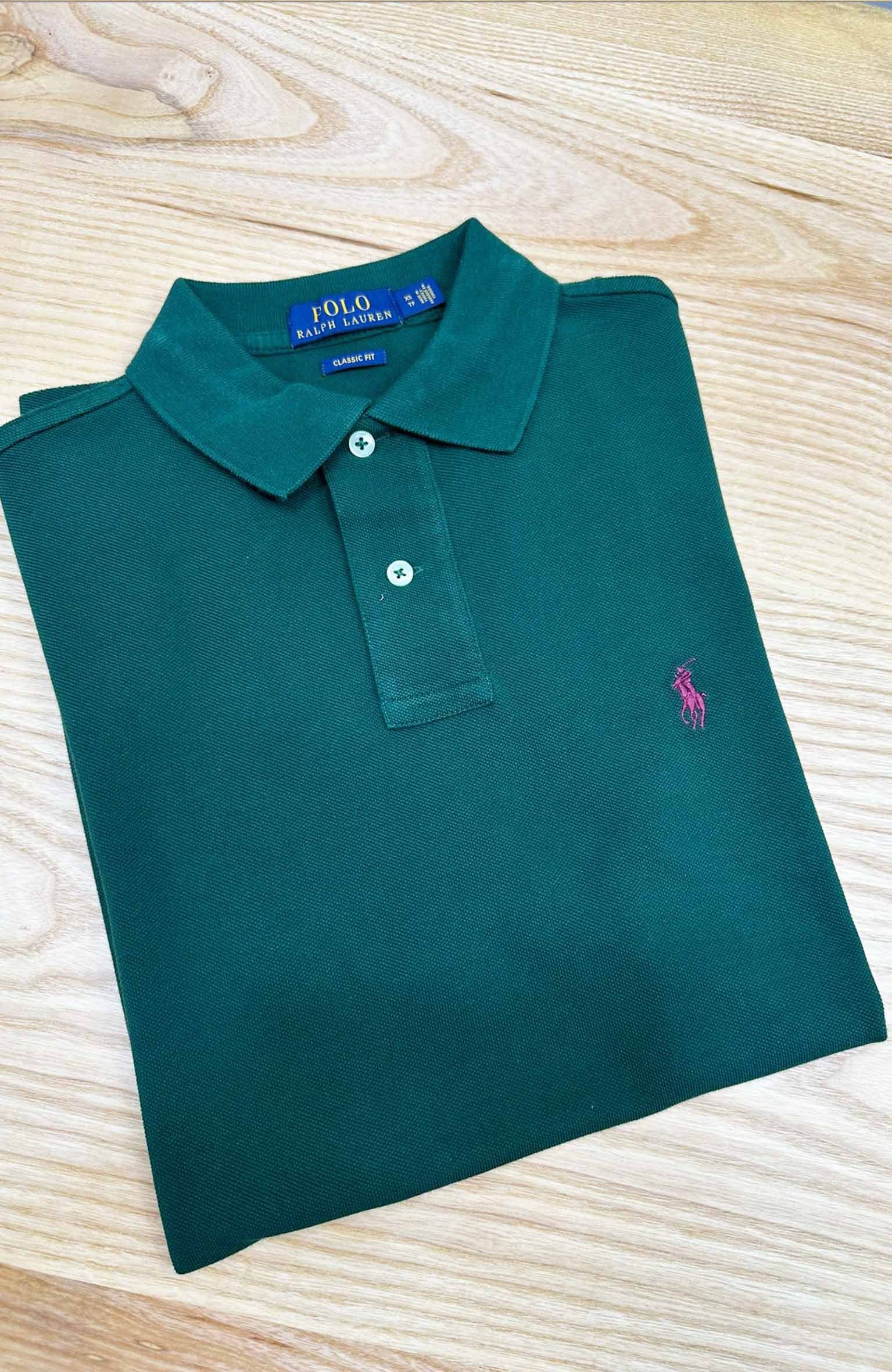 MEN1525 PRL KOYU YEŞİL POLO T-SHIRT