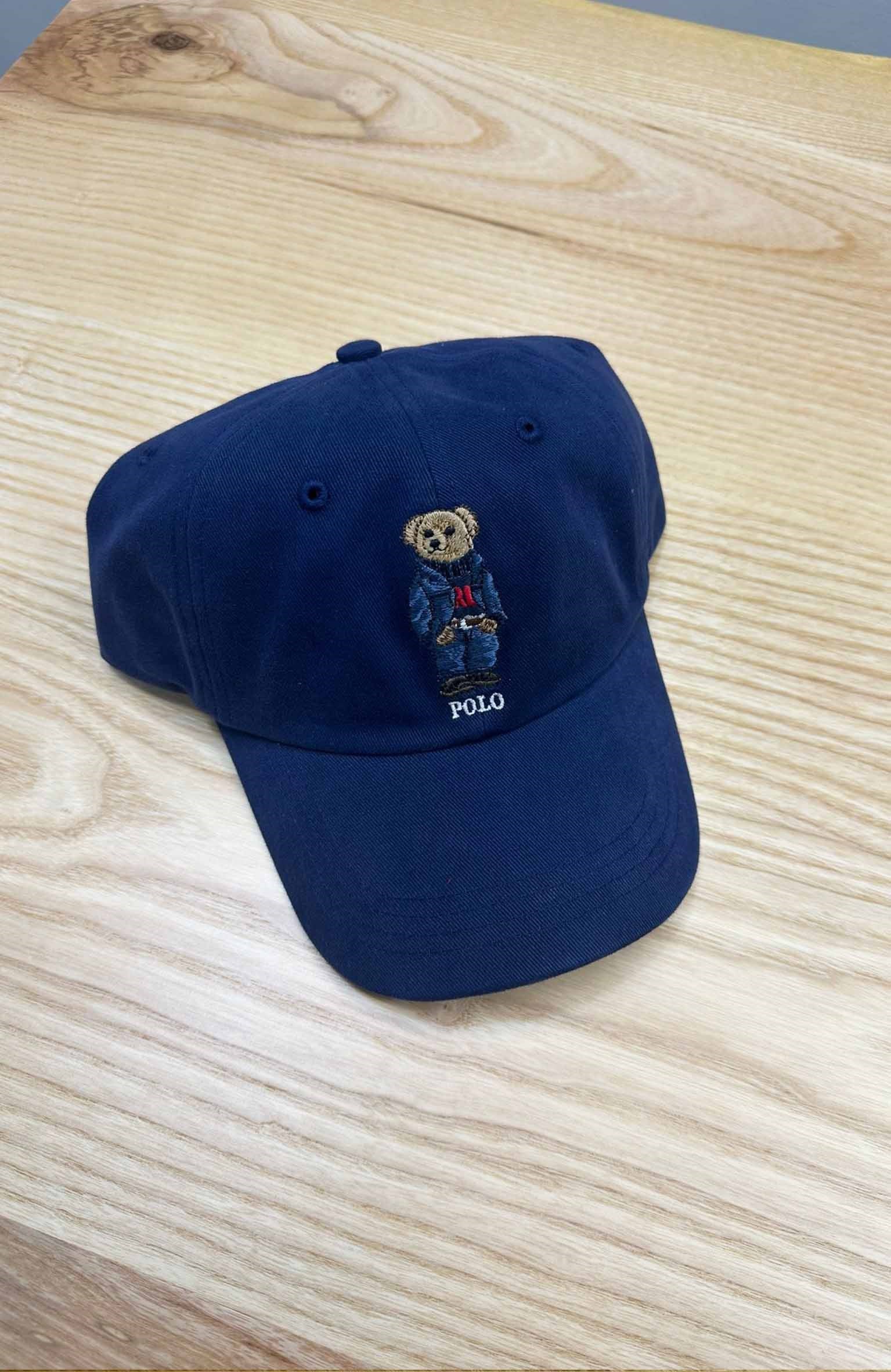 MEN1542 PRL BEAR NAKIŞLI LACİVERT ŞAPKA