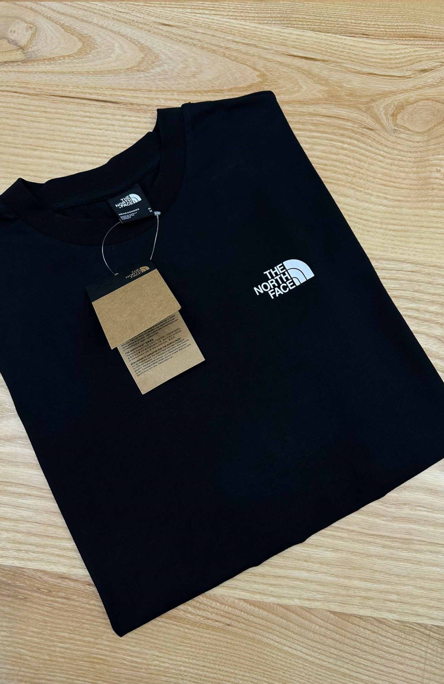 MEN1585  THE N.F. SIRT BASKI DETAYLI OVERSİZE SİYAH T-SHIRT