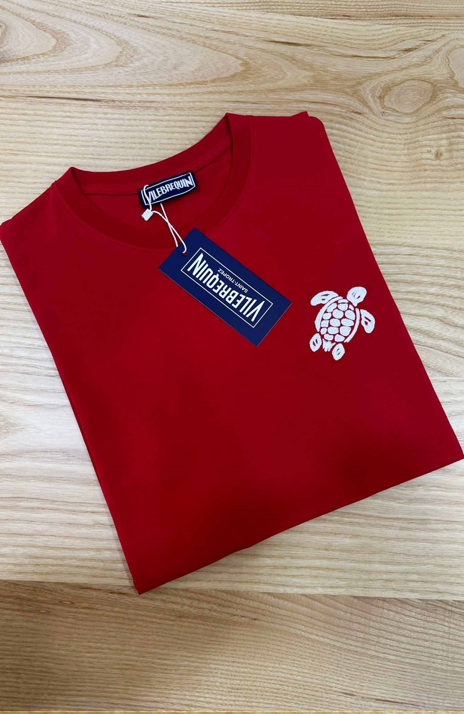 MEN1593 VLBRQ BEYAZ NAKIŞLI KIRMIZI T-SHIRT