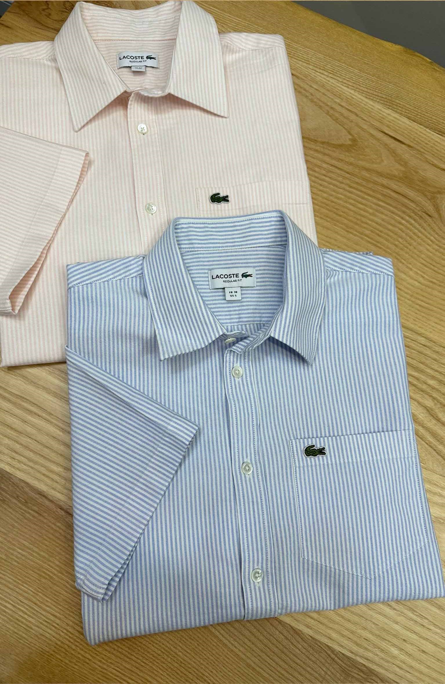 MEN1821 LCT ÇİZGİLİ CEPLİ KISA KOL GÖMLEK