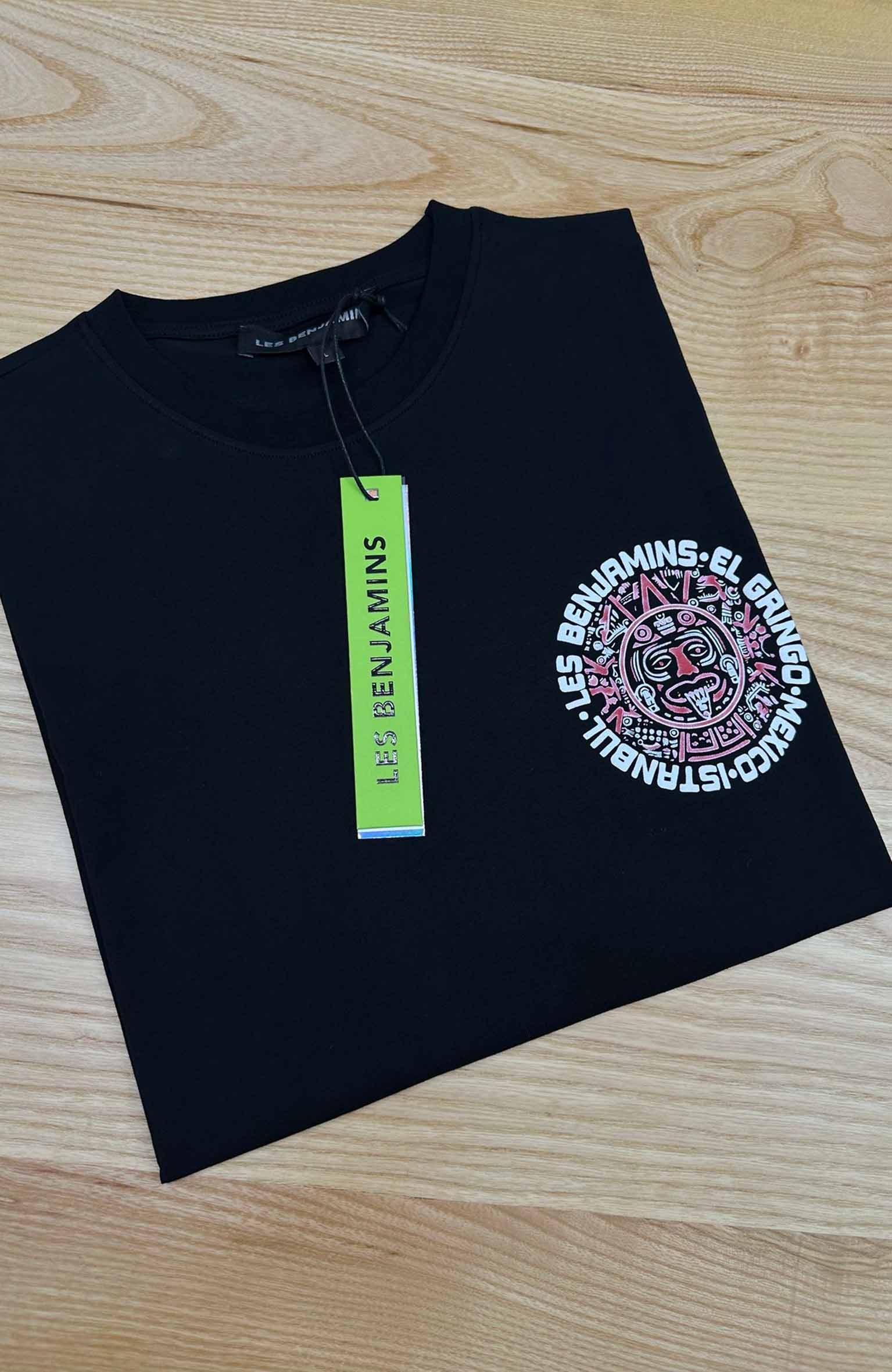MEN1823 L.BNJ ÖN/ARKA BASKILI SİYAH T-SHIRT