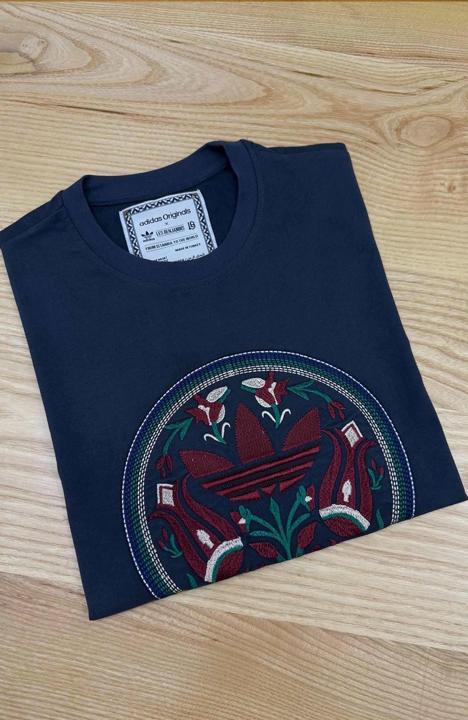 MEN1833 LS&AD İŞ BİRLİKLİ NAKIŞ DETAYLI ANTRASİT T-SHIRT