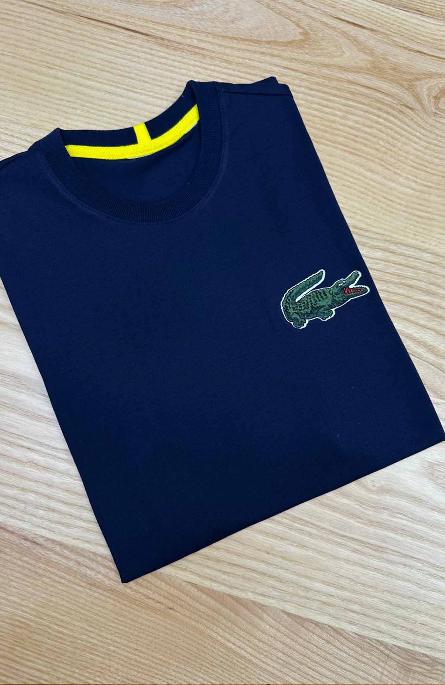 MEN1838 LCT BÜYÜK LOGOLU LACİVERT T-SHIRT