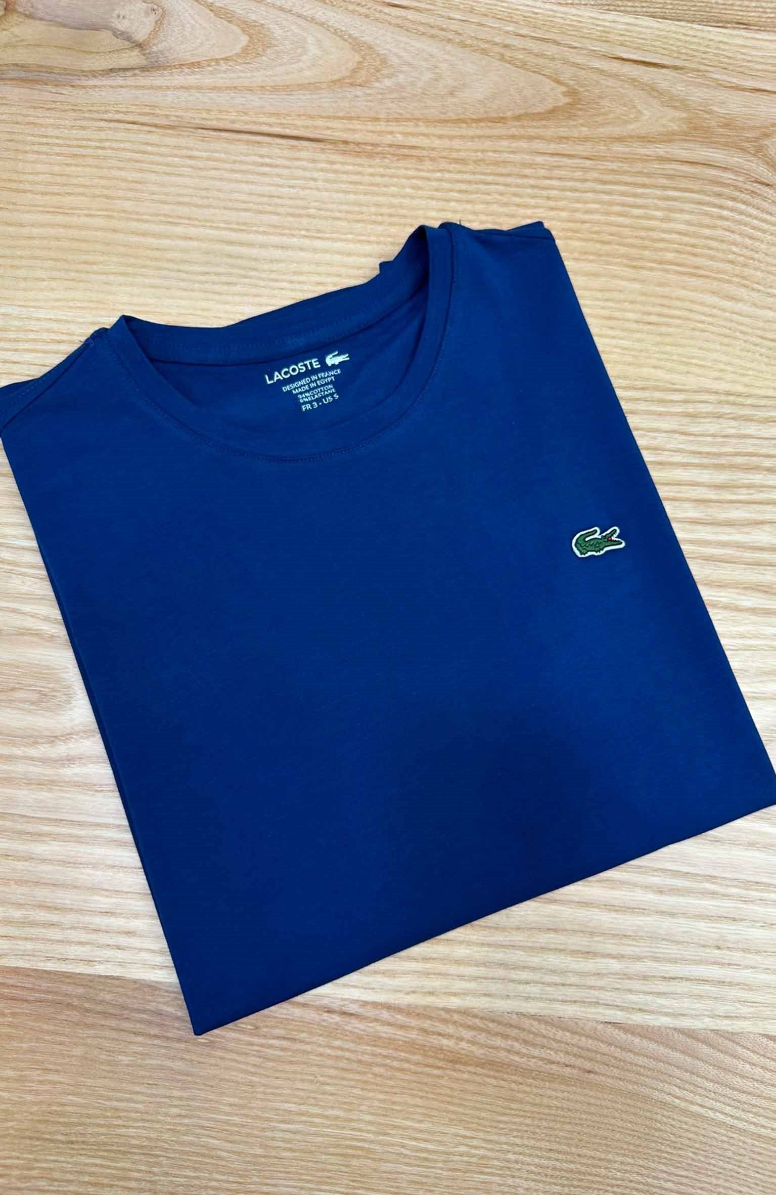 MEN1931 LCT PAMUKLU BİSİKLET YAKA LACİVERT T-SHIRT