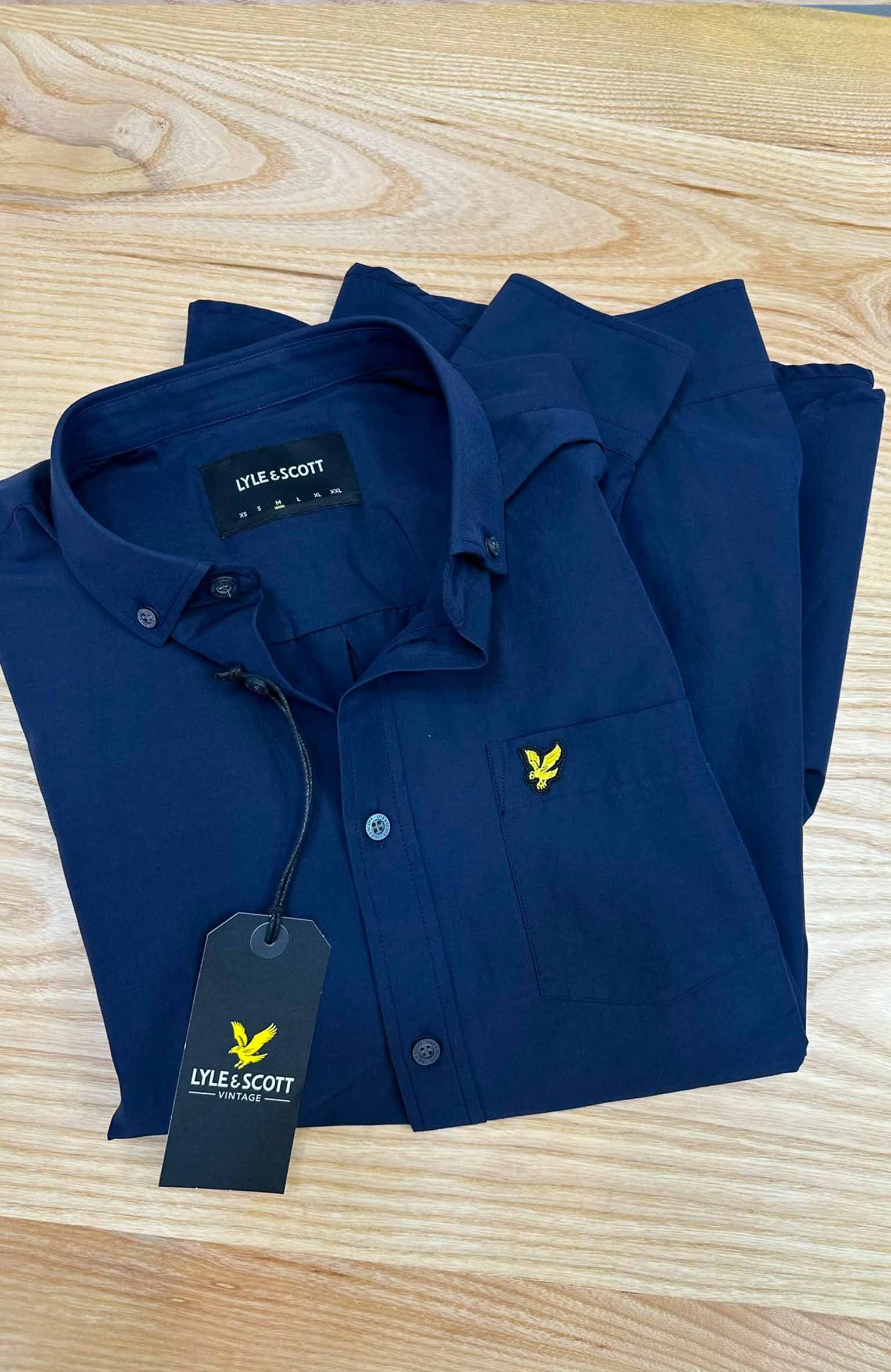 MEN1943 L.LS CEPLİ LACİVERT PAMUKLU GÖMLEK
