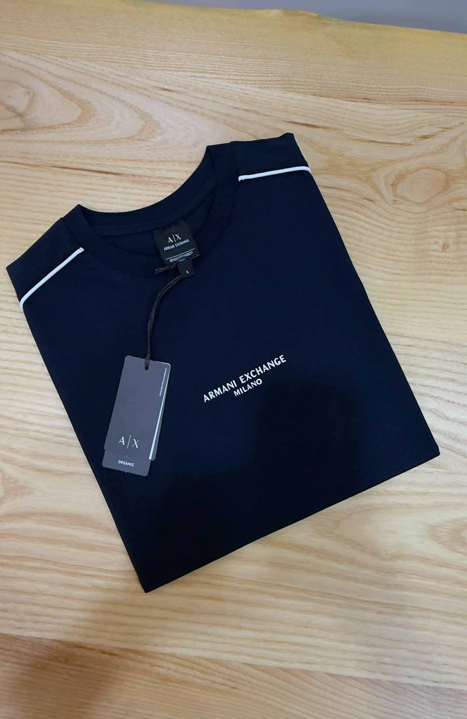 MEN1969 A.X BASKILI LACİVERT T-SHIRT