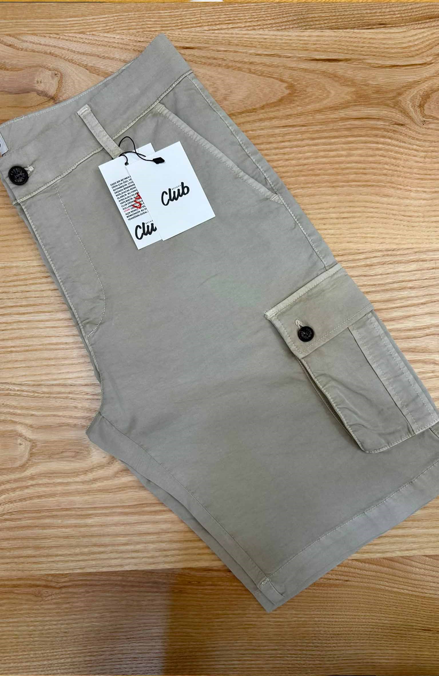 MEN2009 B.MN KARGO CEPLİ BEJ ŞORT