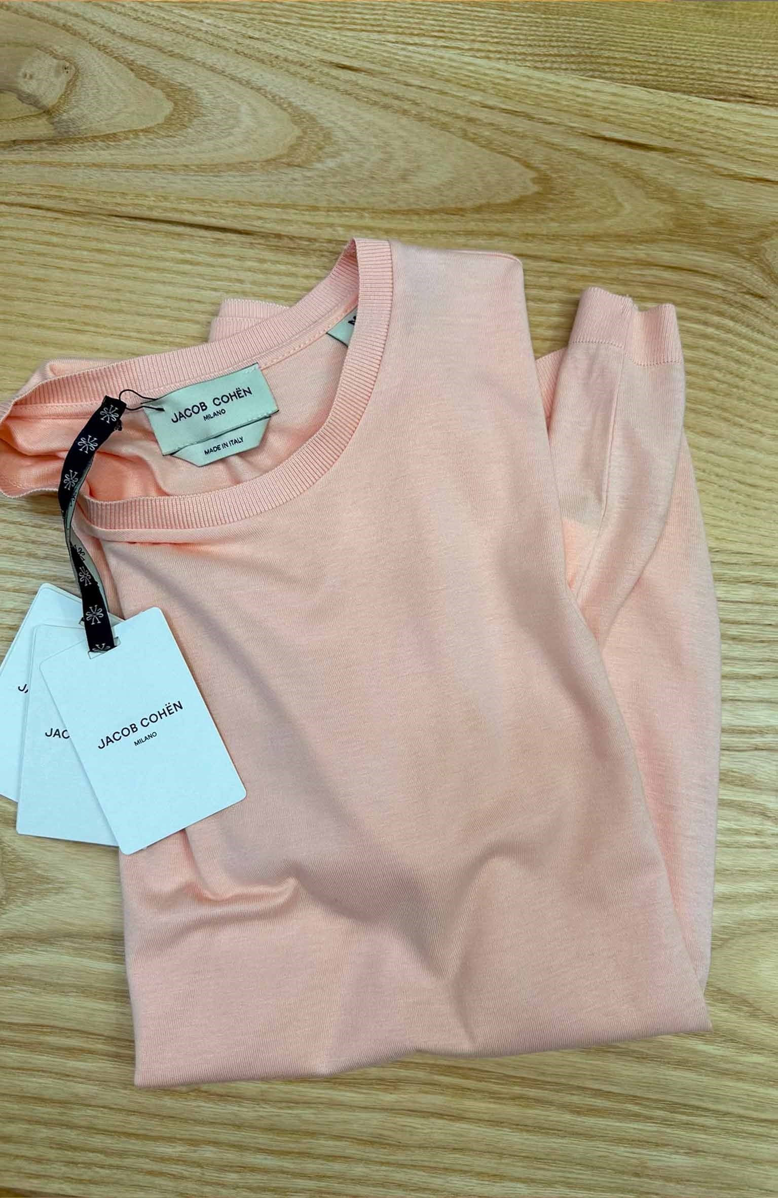 MEN2033 JACOB C. PAMUK MODAL KARIŞIMLI SOMON DOKUMA T-SHIRT