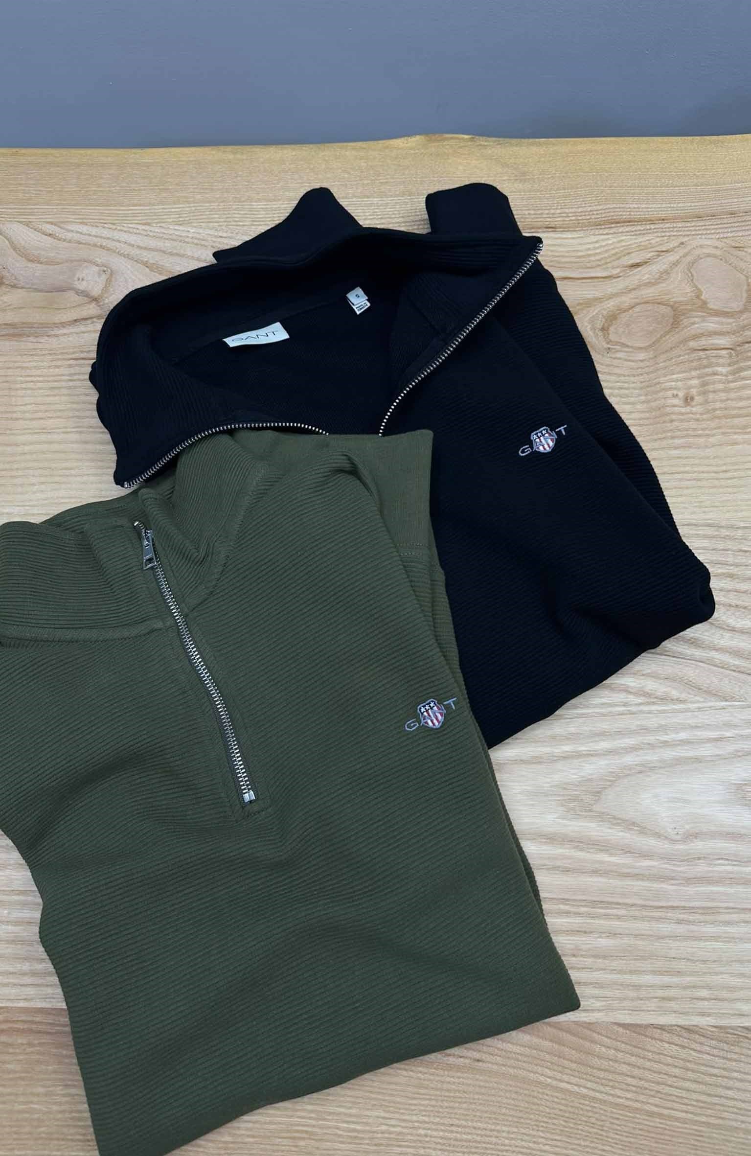 MEN2324 GNT YARIM FERMUARLI DOKULU SWEAT