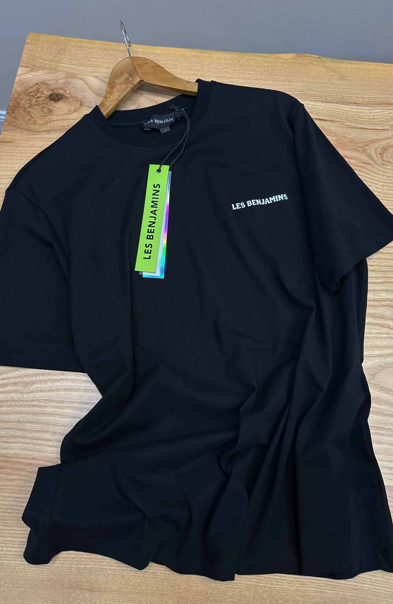 MEN2393 L.BNJ ÖN/ARKA BASKILI SİYAH T-SHIRT