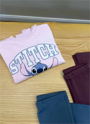 C2553 STITCH BASKILI PEMBE SWEAT