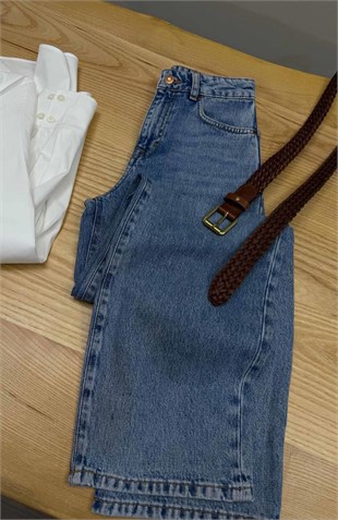 K3786 SPRDRY WİDE LEG MAVİ JEAN